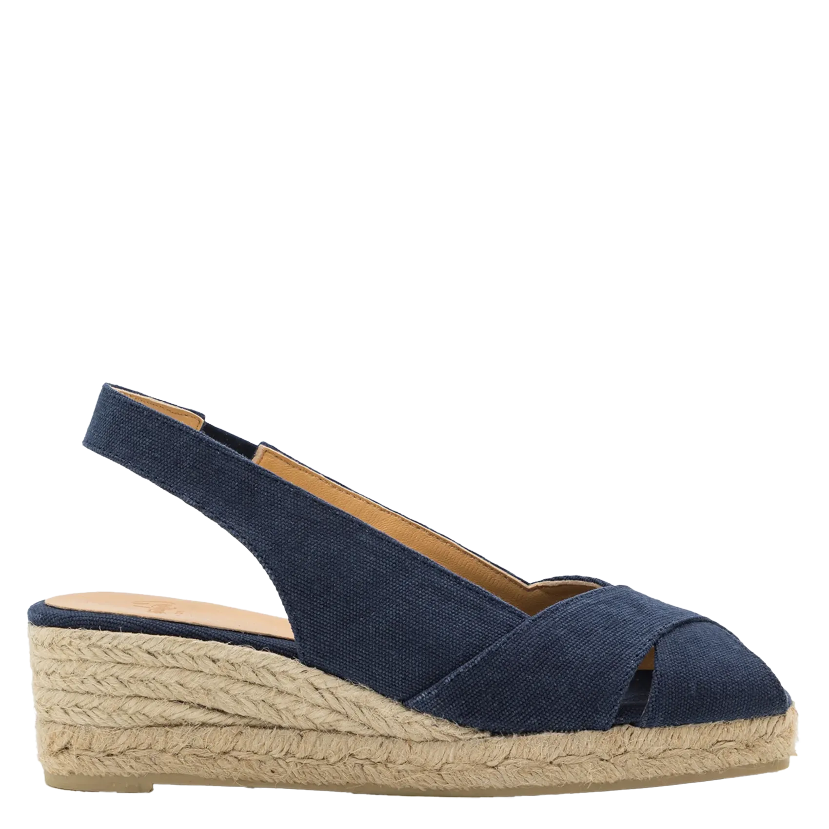 Espadrilles mit Bio-Baumwollabsatz Blau DIANA