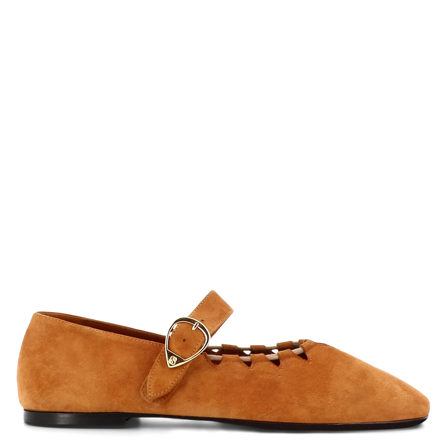 Ballerinas aus Veloursleder Beige GINGER