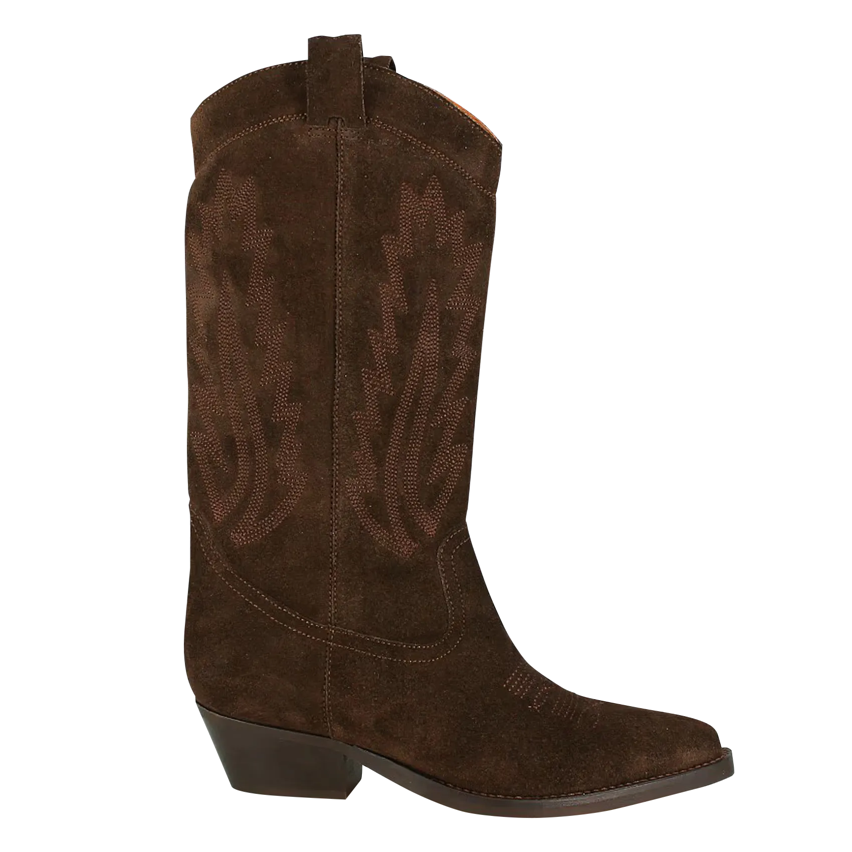 Cowboy-Stiefel aus Leder Braun DELEA