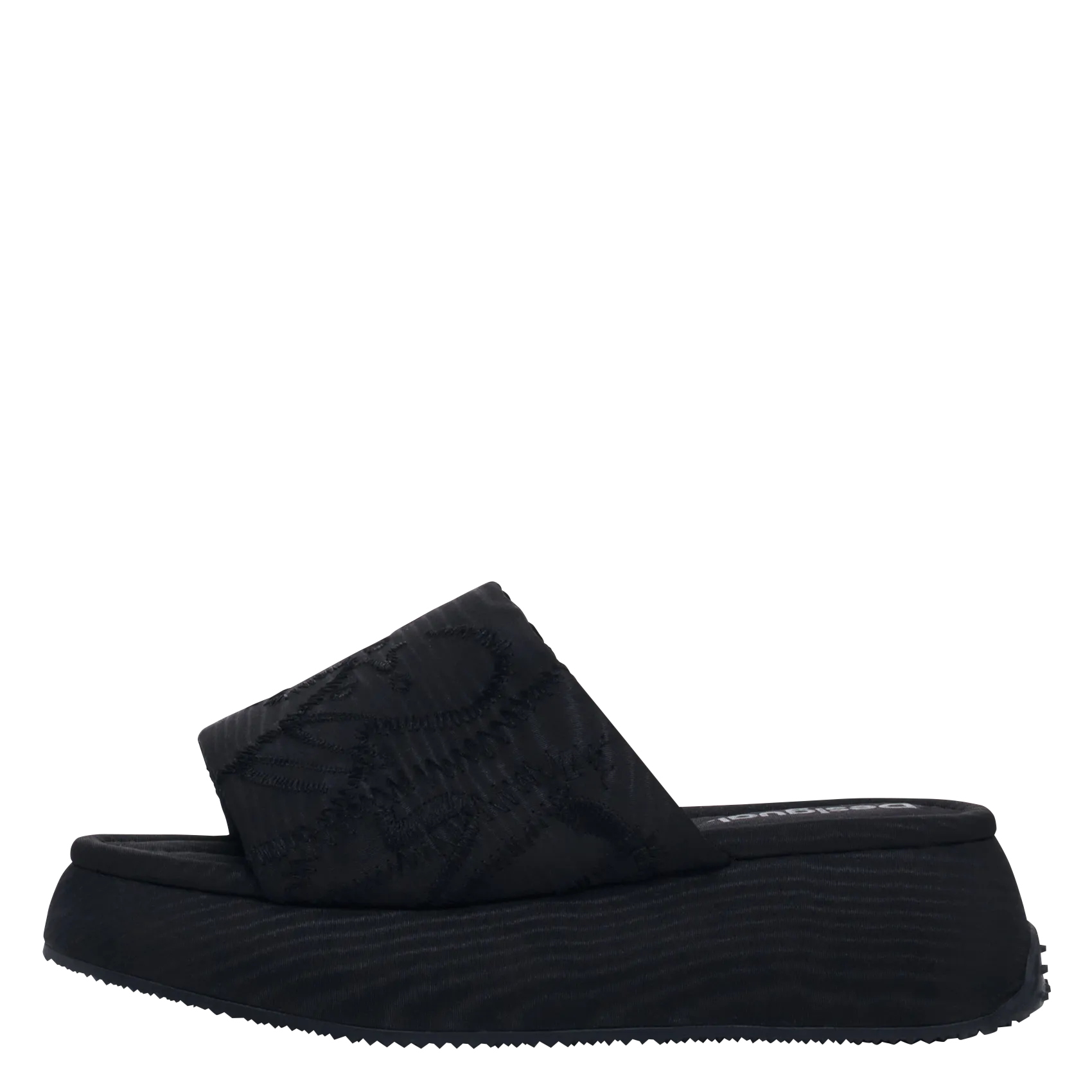 Plateau-Pantoletten Schwarz