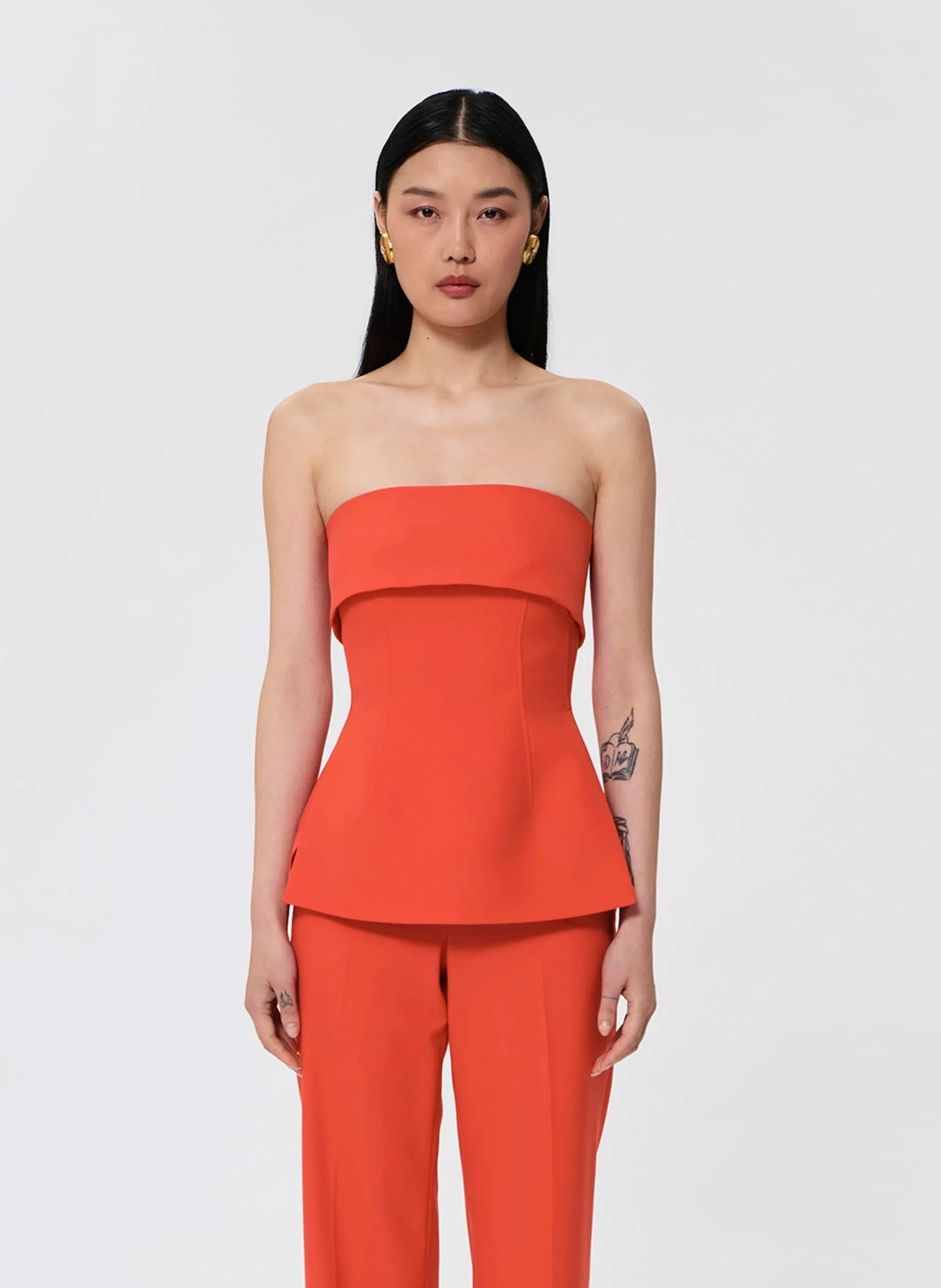 Tailliertes Bustier Rot TONNIE