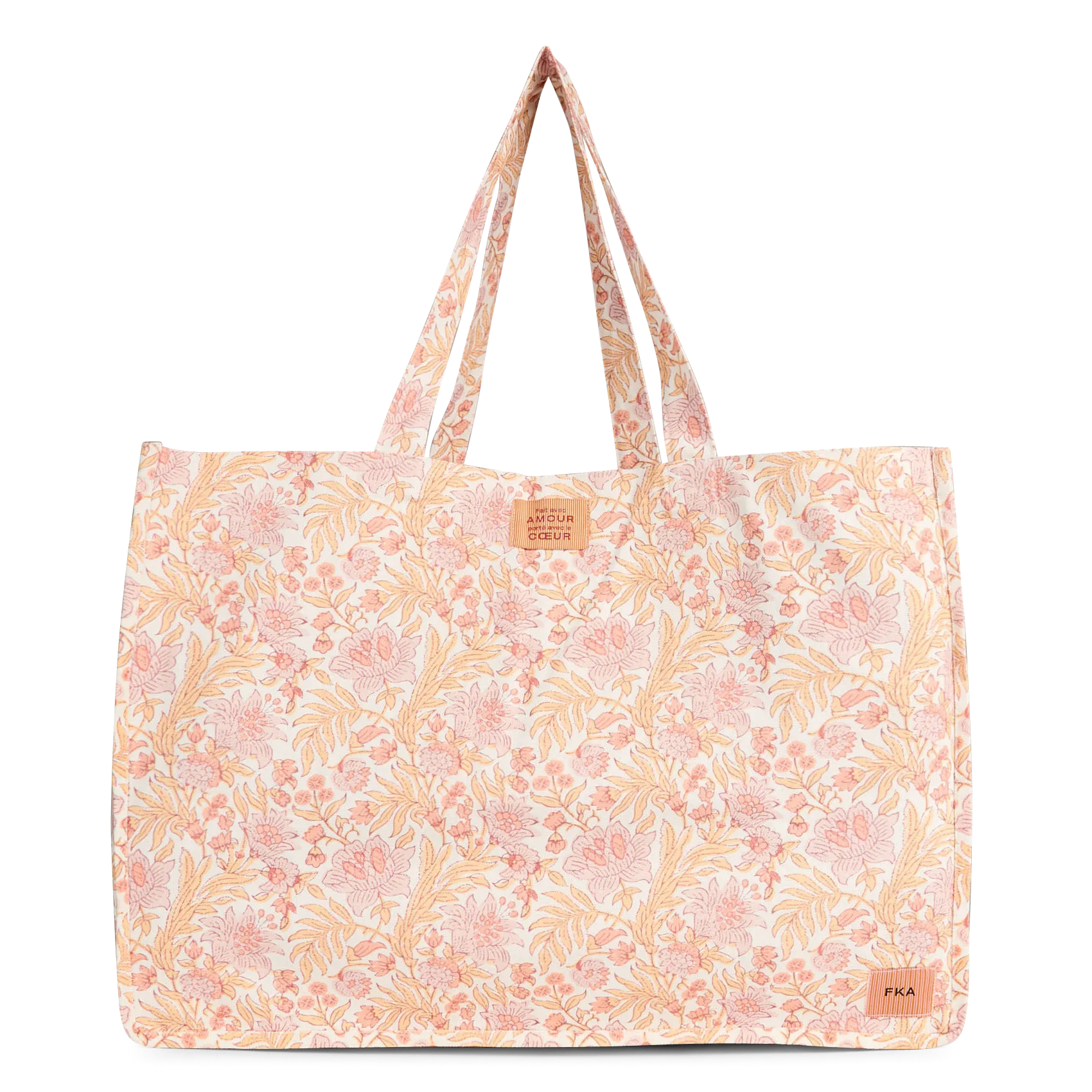Bedruckte Tote Bag aus Baumwolle Orange KATYE