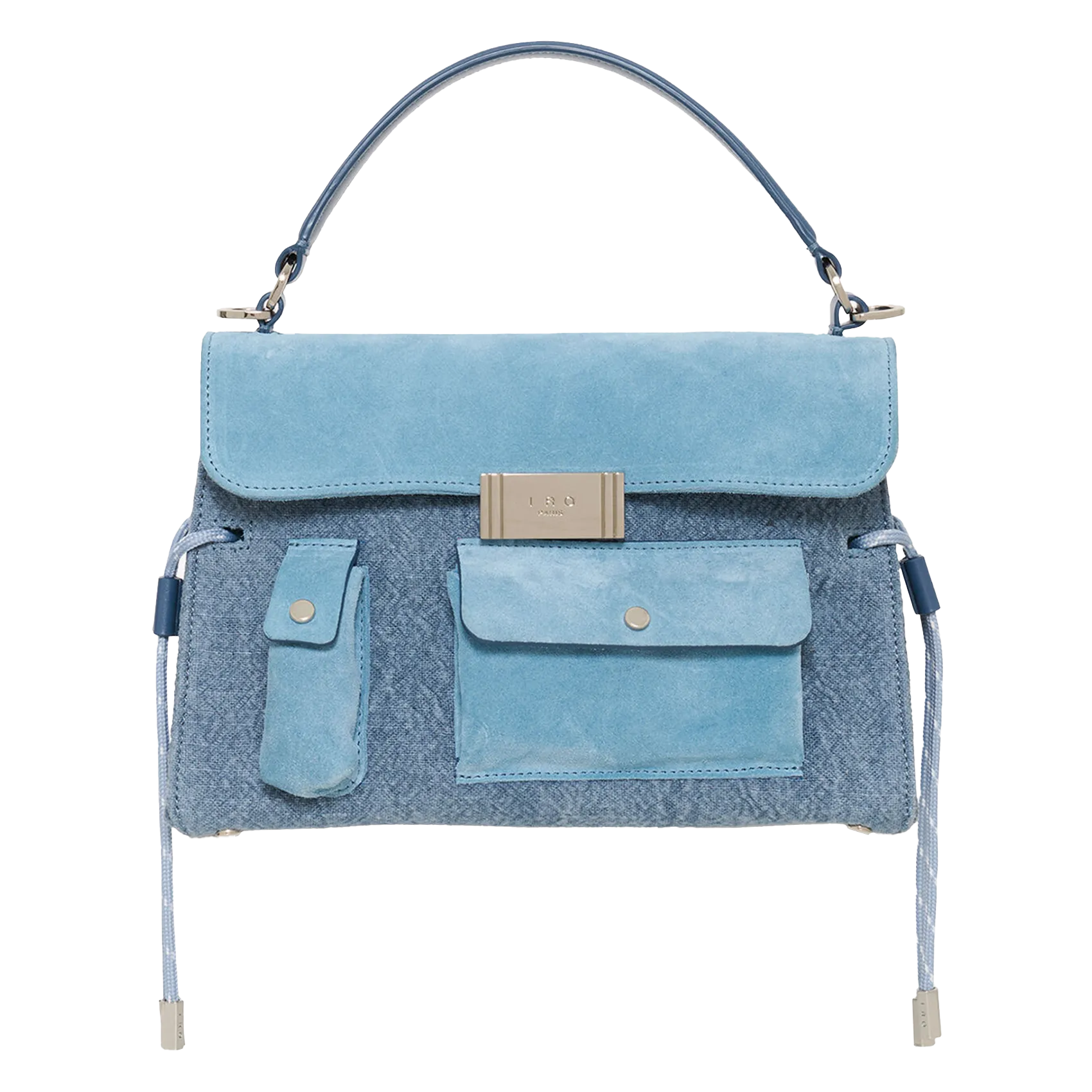 Umhängetasche aus Leinenmischgewebe Blau NOMAD