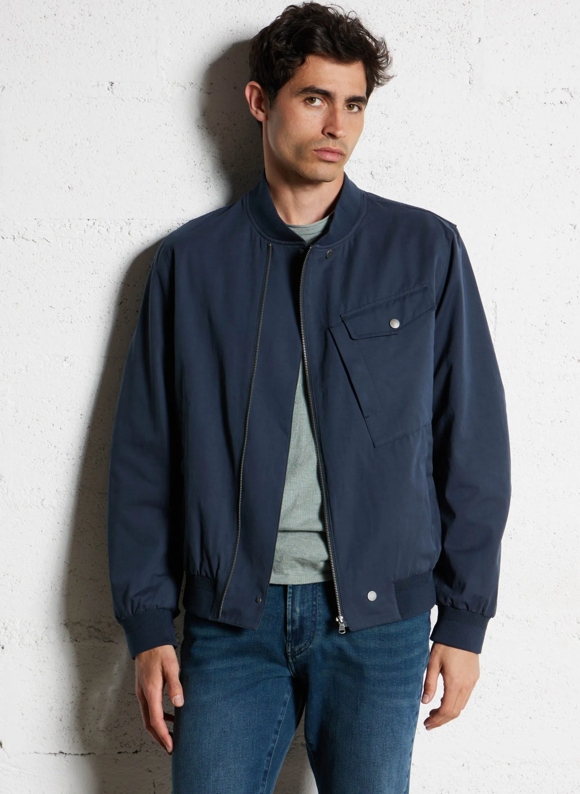 Oversize-Jacke Blau