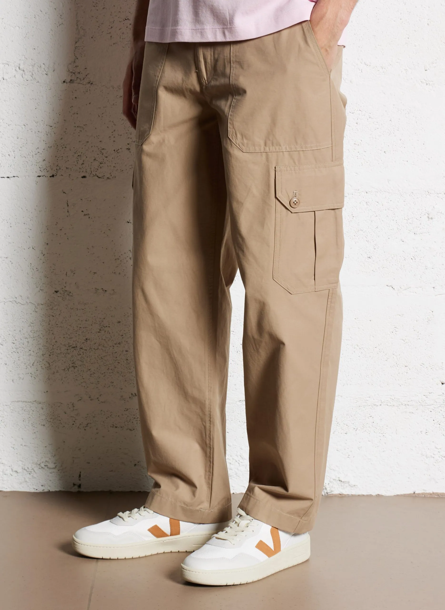 Cargohose aus Baumwoll-Mix Beige