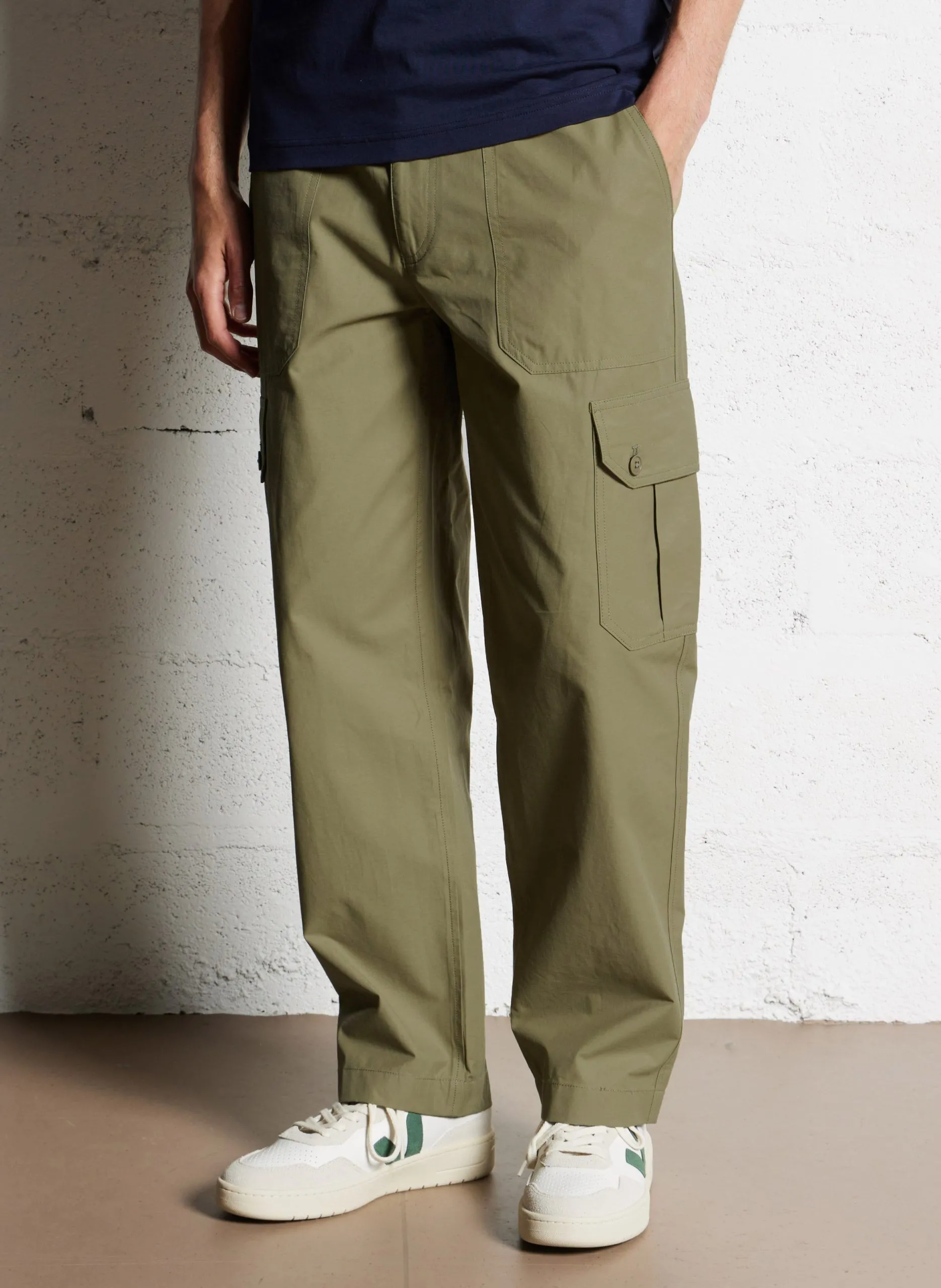 Cargohose aus Baumwoll-Mix Khaki
