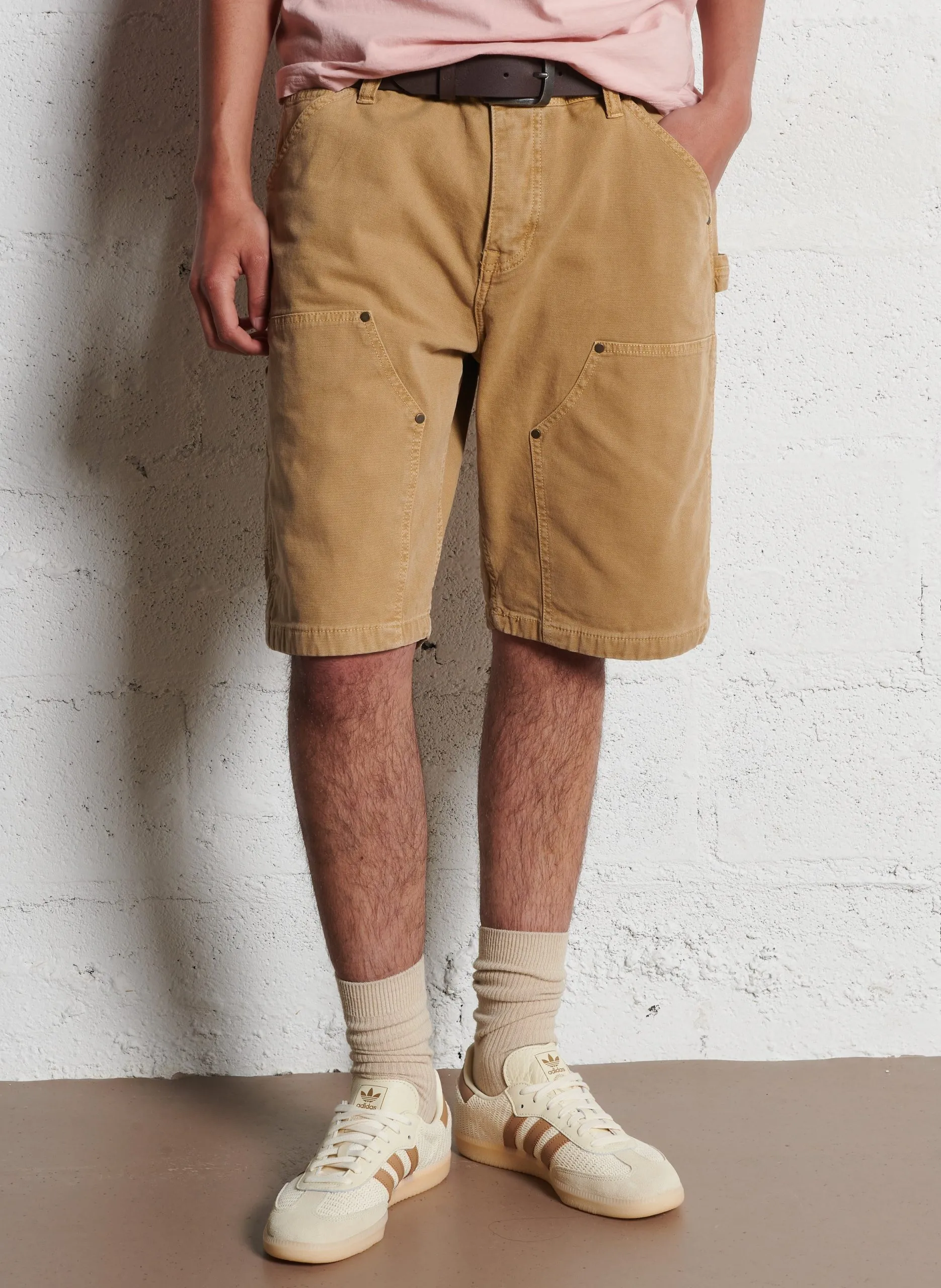 Gerade geschnittene Shorts aus Baumwoll-Mix Braun MECO