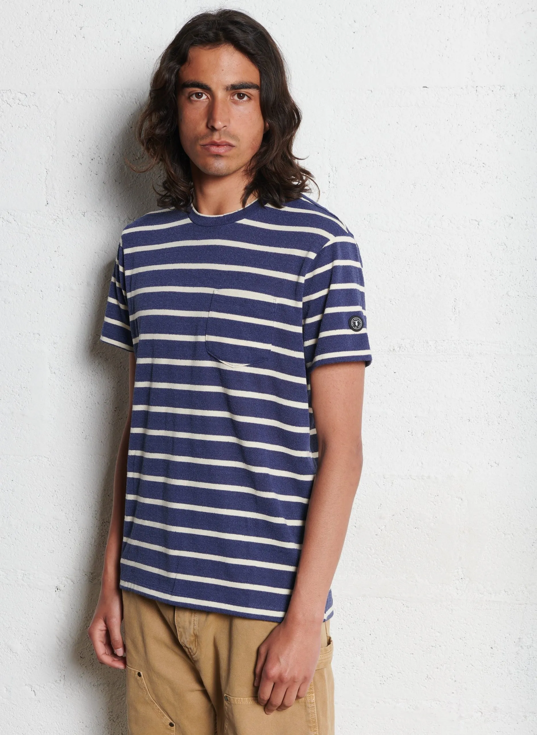 Frottee-T-Shirt mit Streifen Blau NORIS