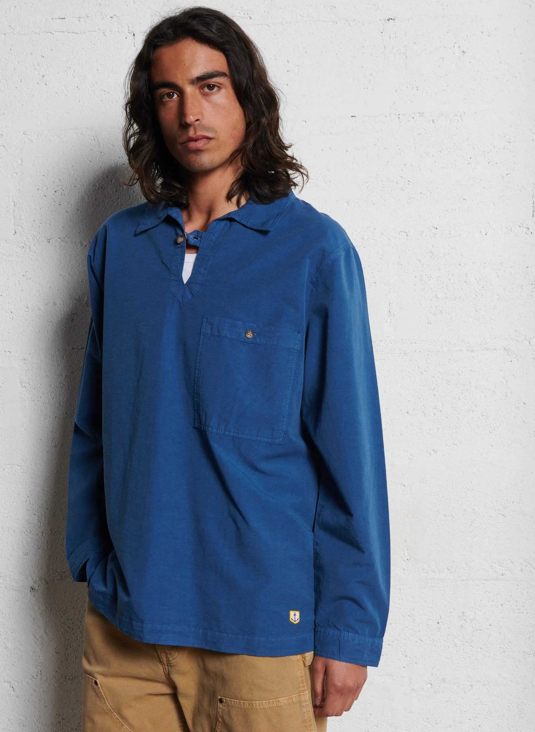 Oversize Bluse Blau
