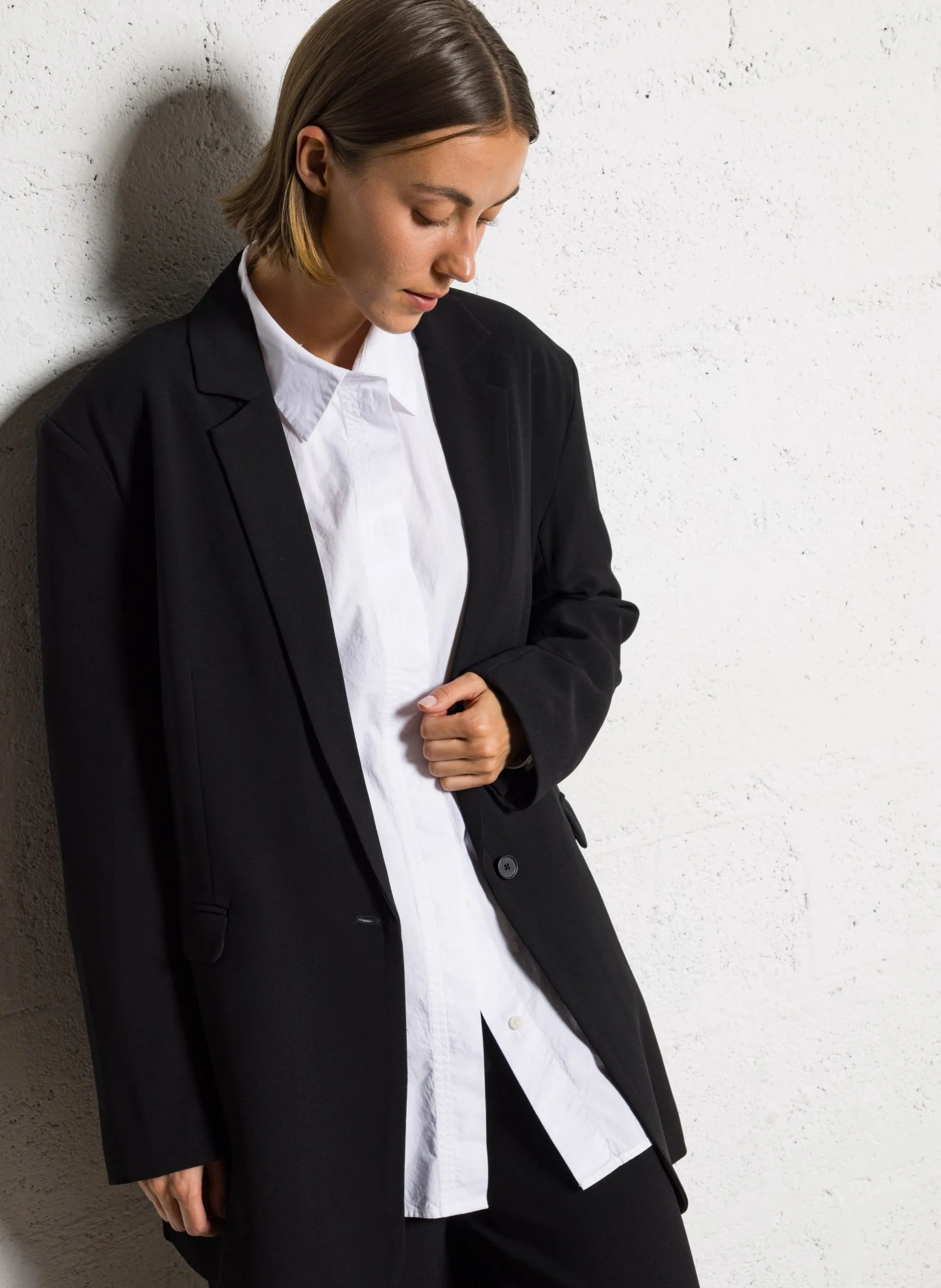 Gerade Blazer-Jacke Schwarz CICA