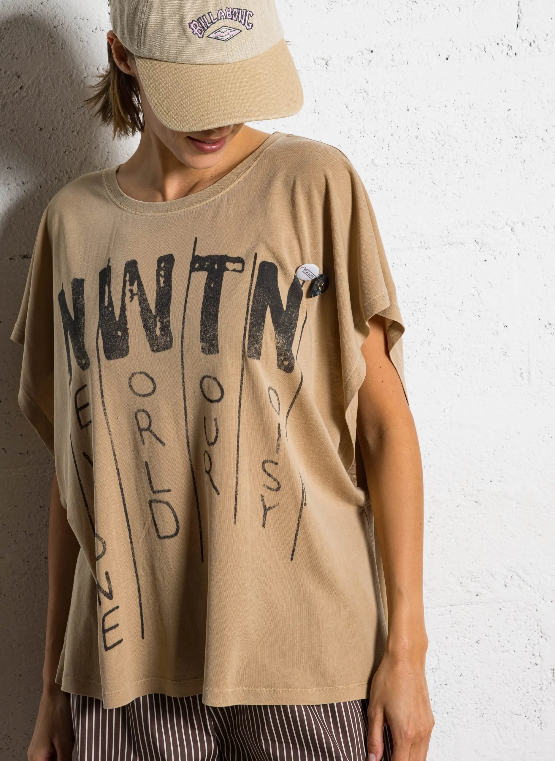 Einfarbiges Langarm-Top mit Rundhalsausschnitt Grun JANET NOISY