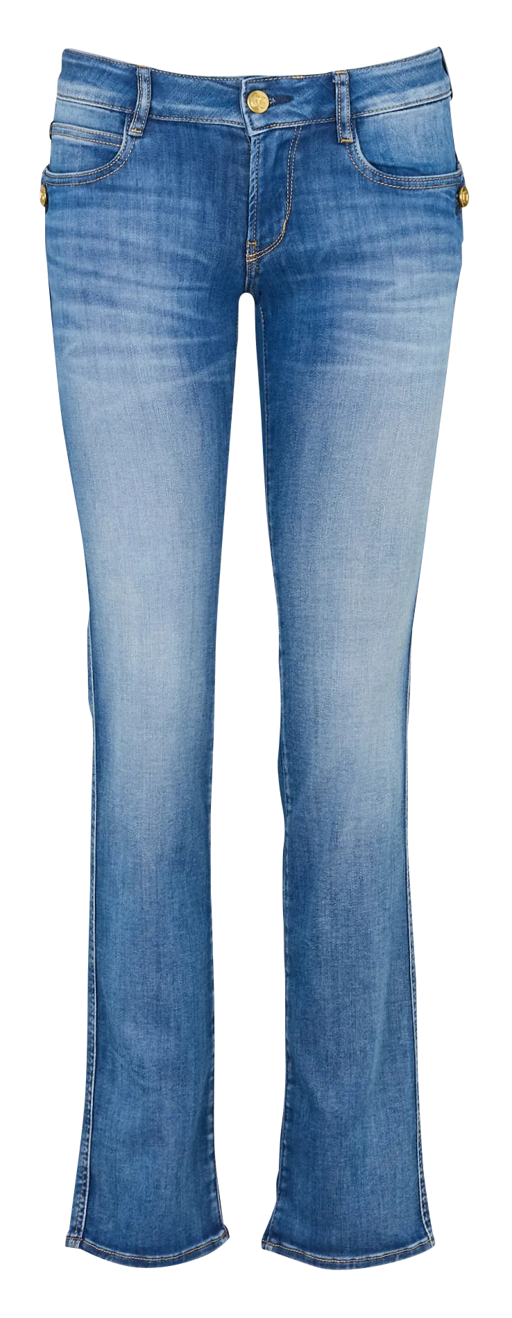 Gerade geschnittene Jeans aus Baumwoll-Mix Blau OIA