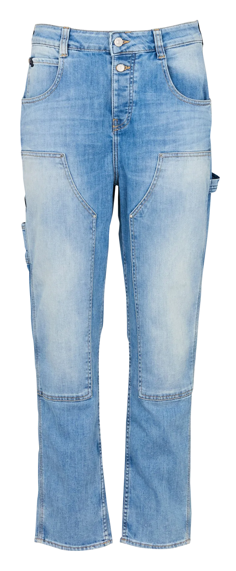 Girlfriend Jeans aus Baumwoll-Mix Blau WORK
