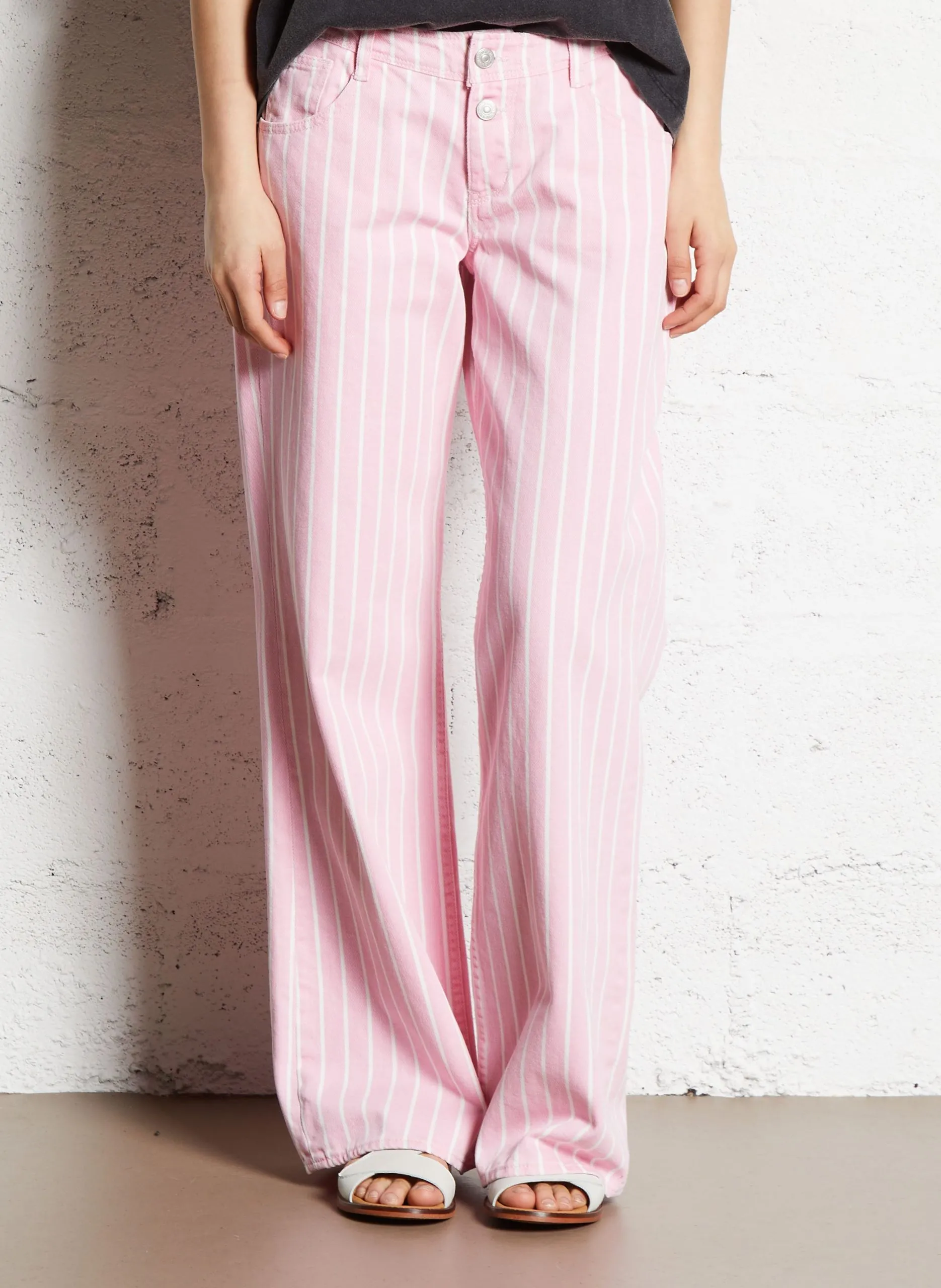 Weit geschnittene Jeans - aus Baumwolle Rosa LAURYN