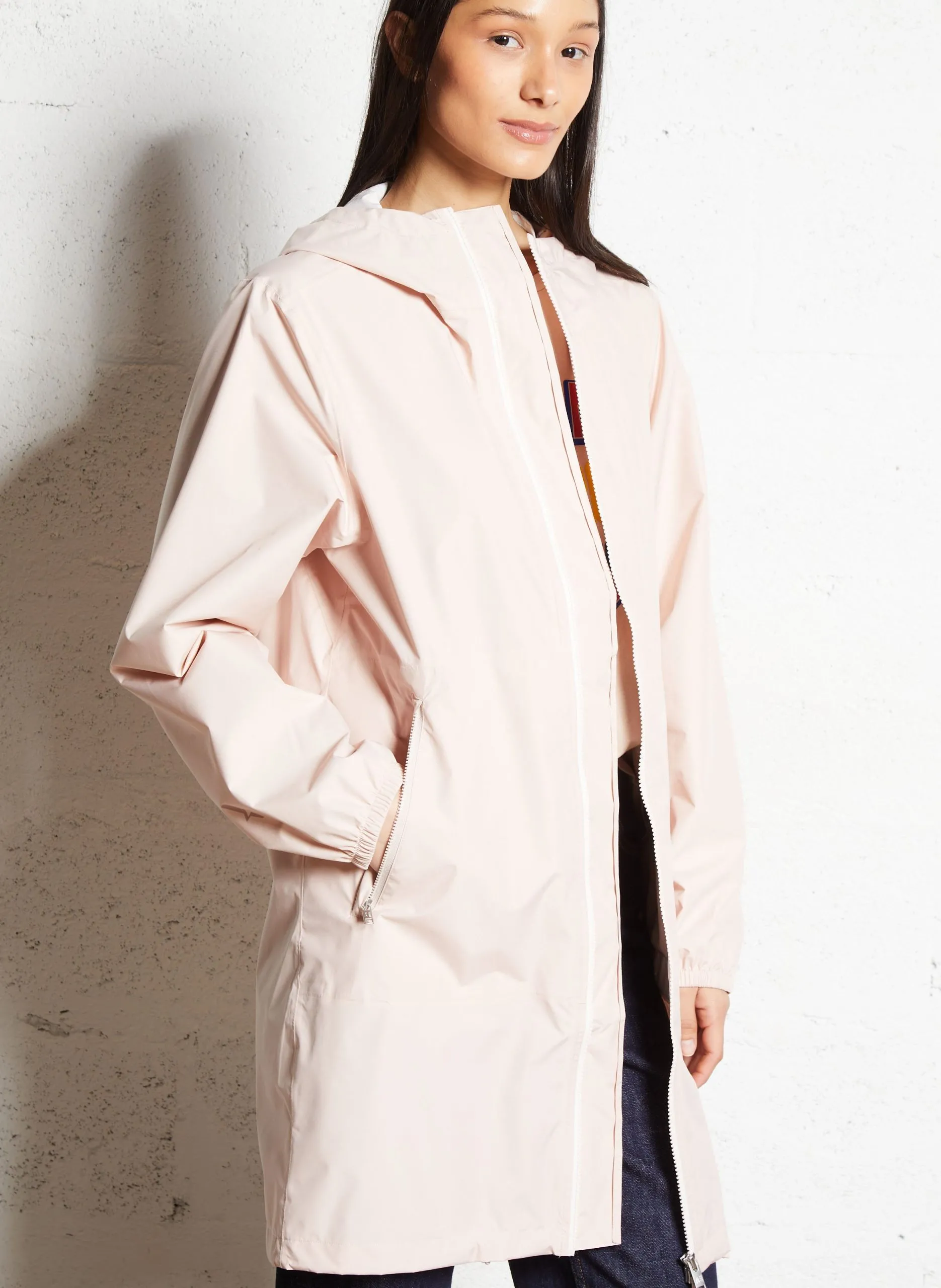 Regenjacke mit Stehkragen Rosa RAINPACK 90