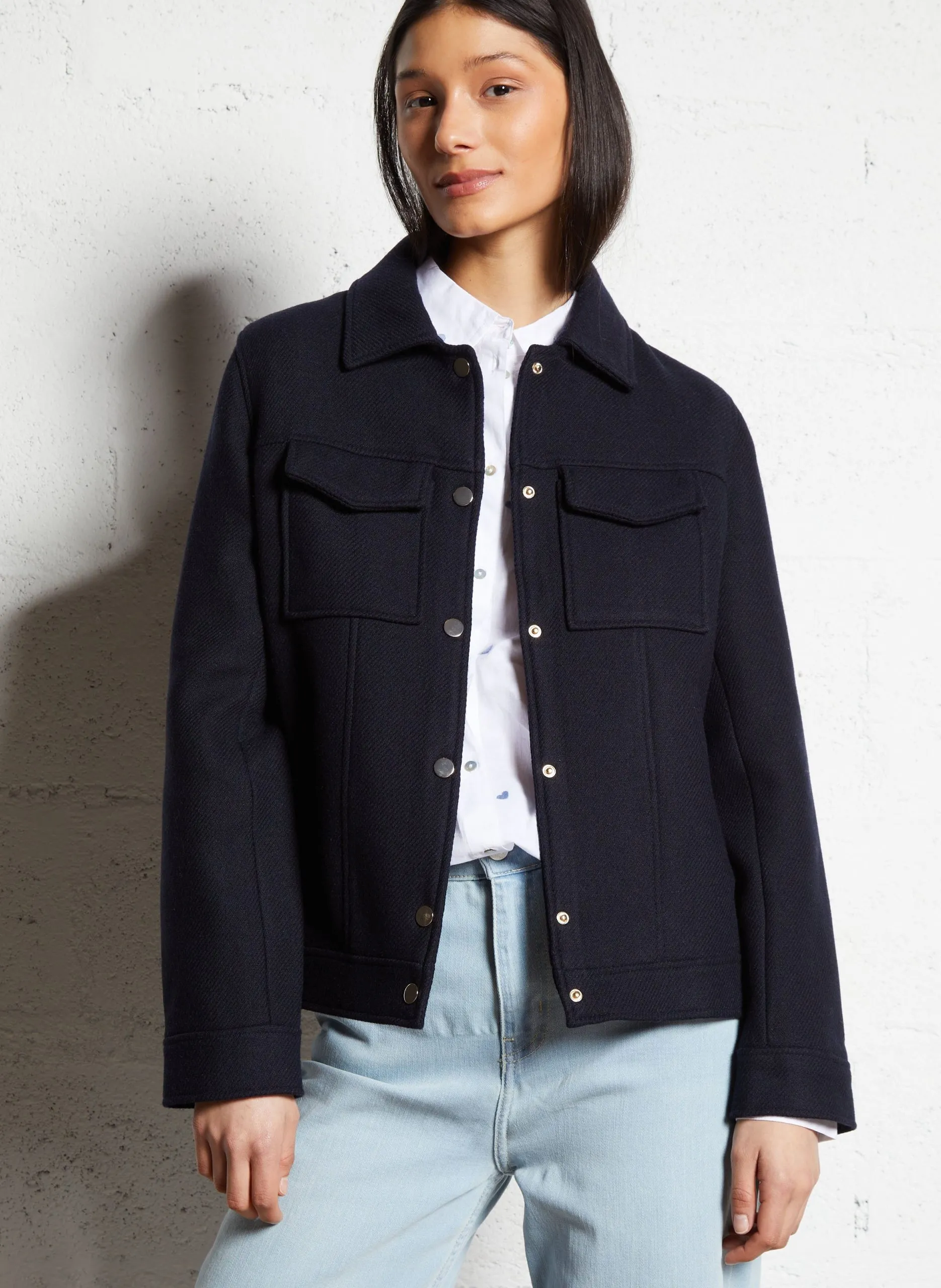 Alpakamantel Blau MABELO