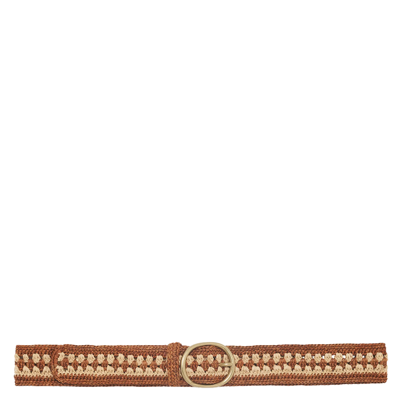 Schnallengürtel aus Bast Braun PALOMA