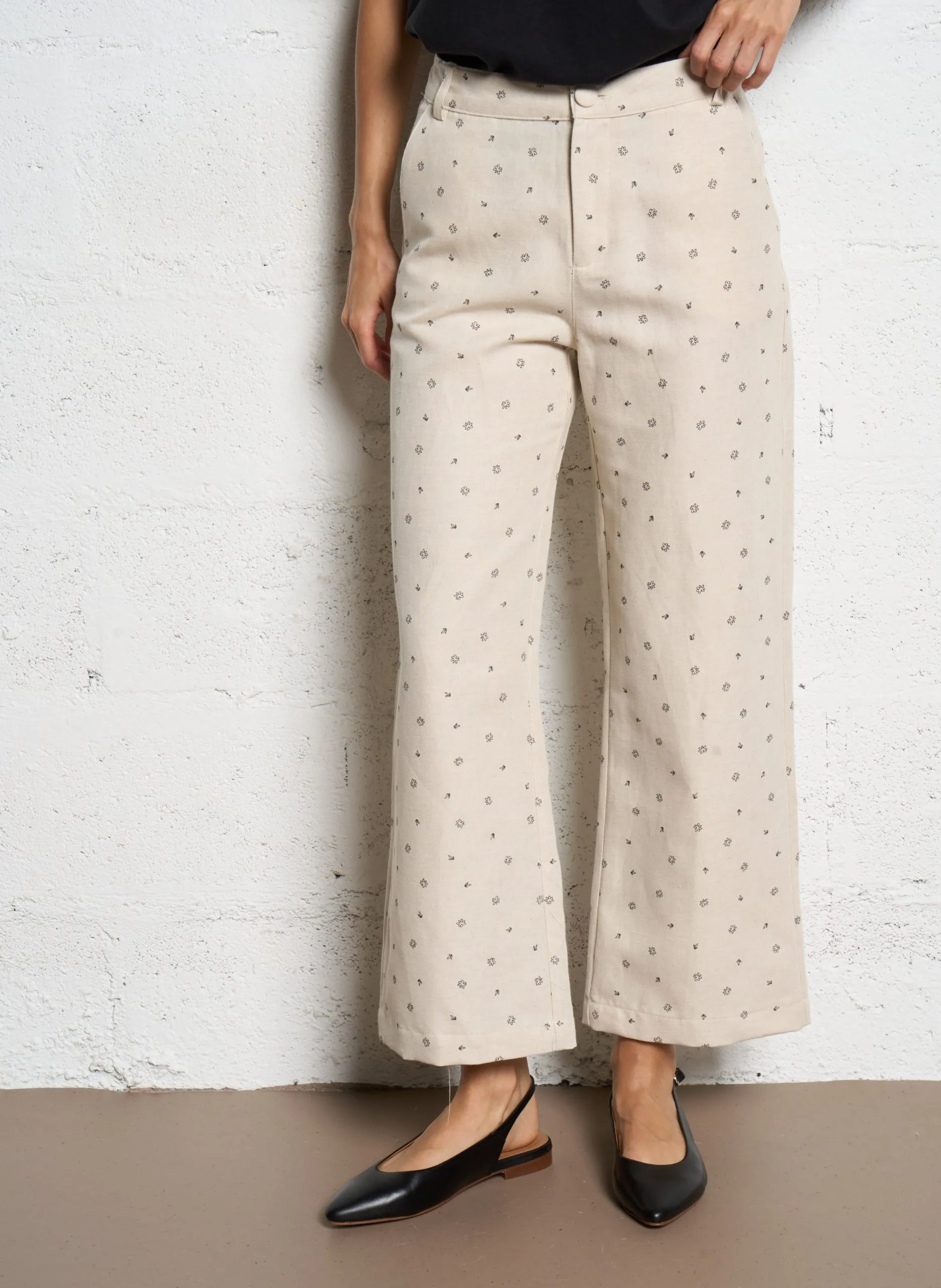 Anzughose aus Baumwoll-Mix Weiss