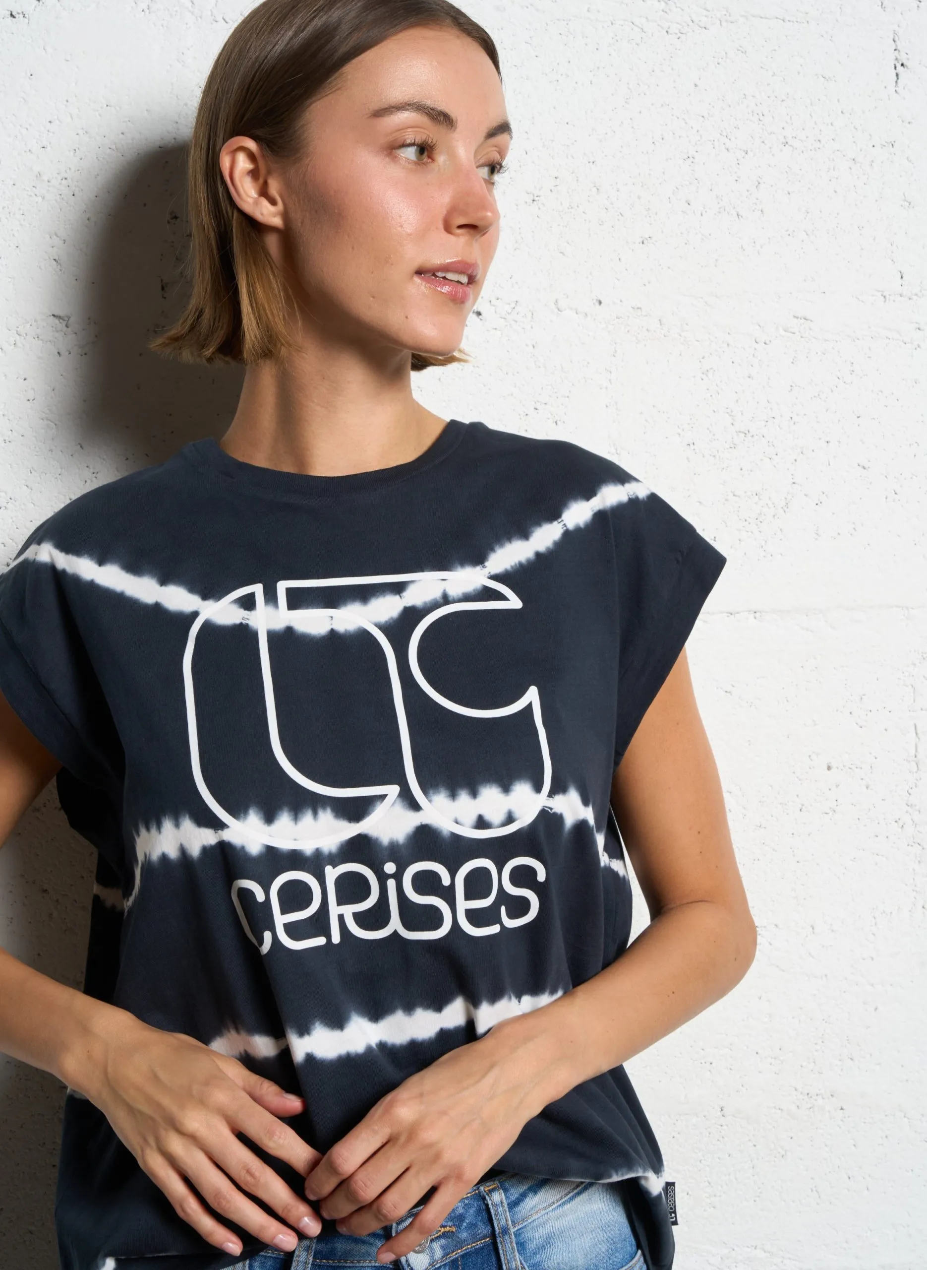 Oversize T-Shirt aus bedruckter Baumwolle Schwarz DAVE