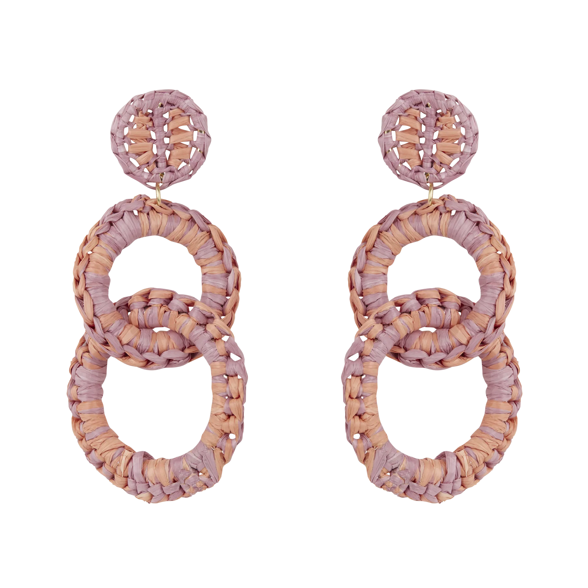 Ohrringe aus Bast Braun LORIANA