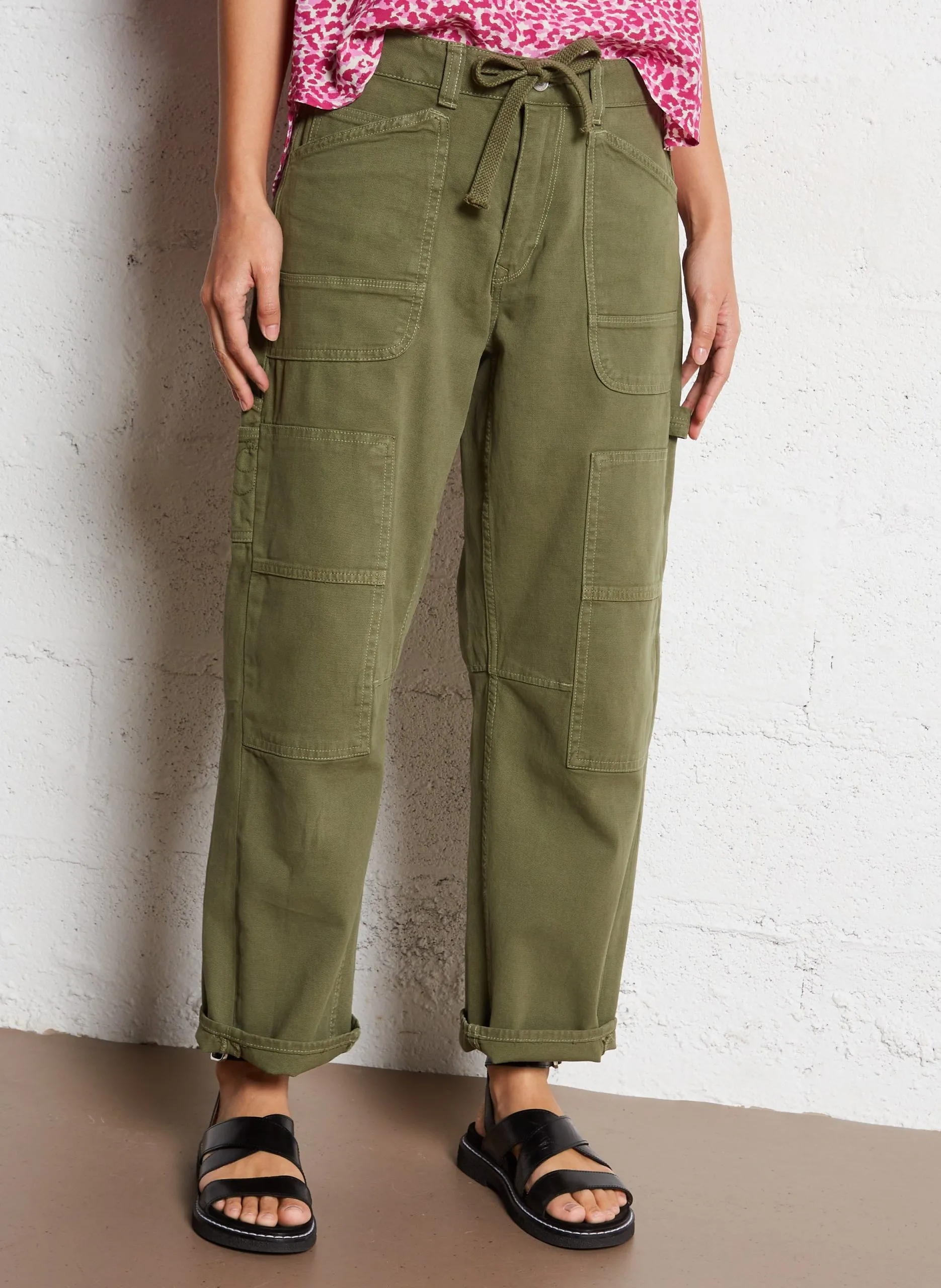 Bucket Hat aus Baumwoll-Mix Grun MADIE