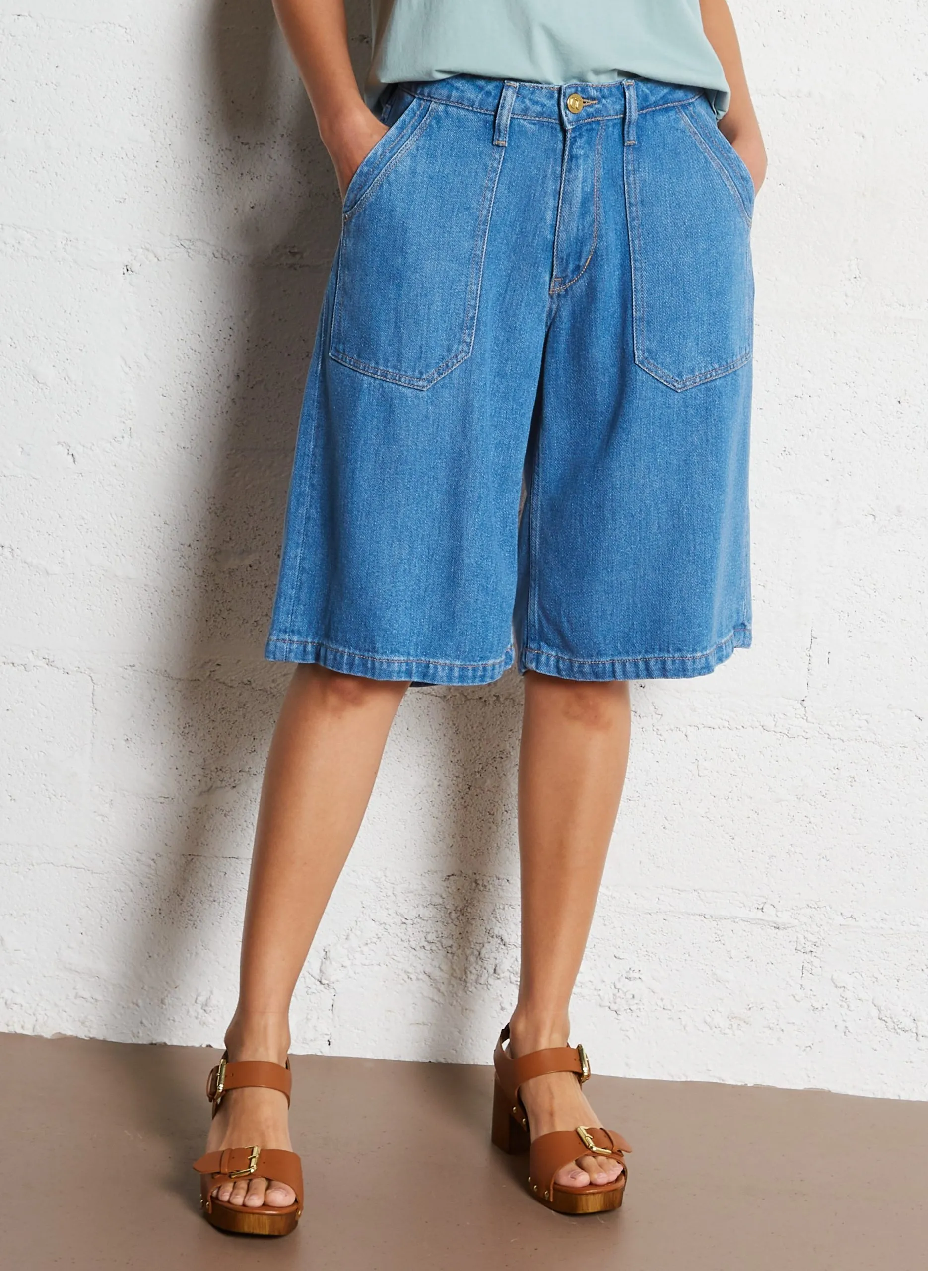 Große Bermuda Shorts Blau VITO