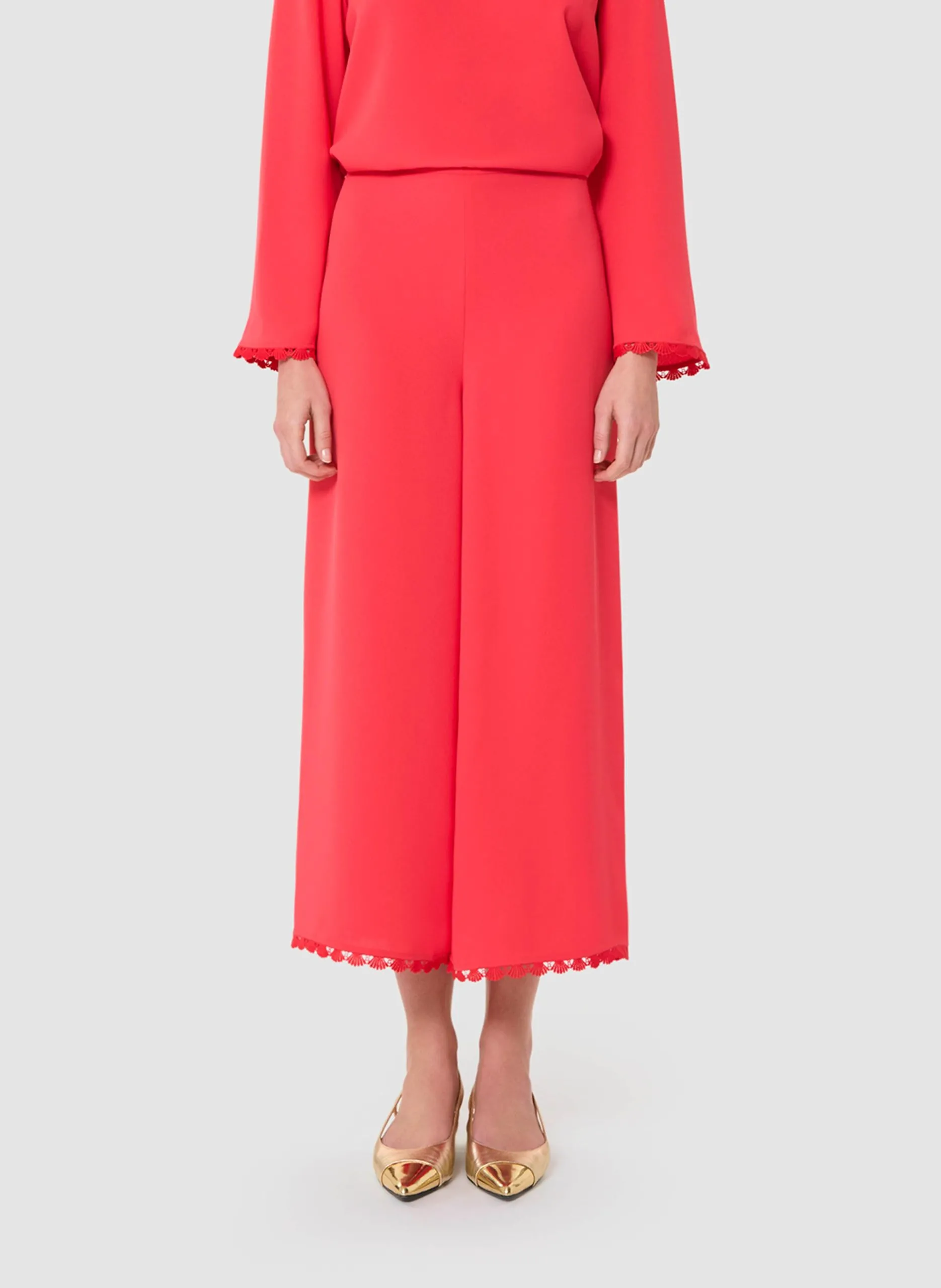 Weit geschnittene Hose Rot POSITIVE