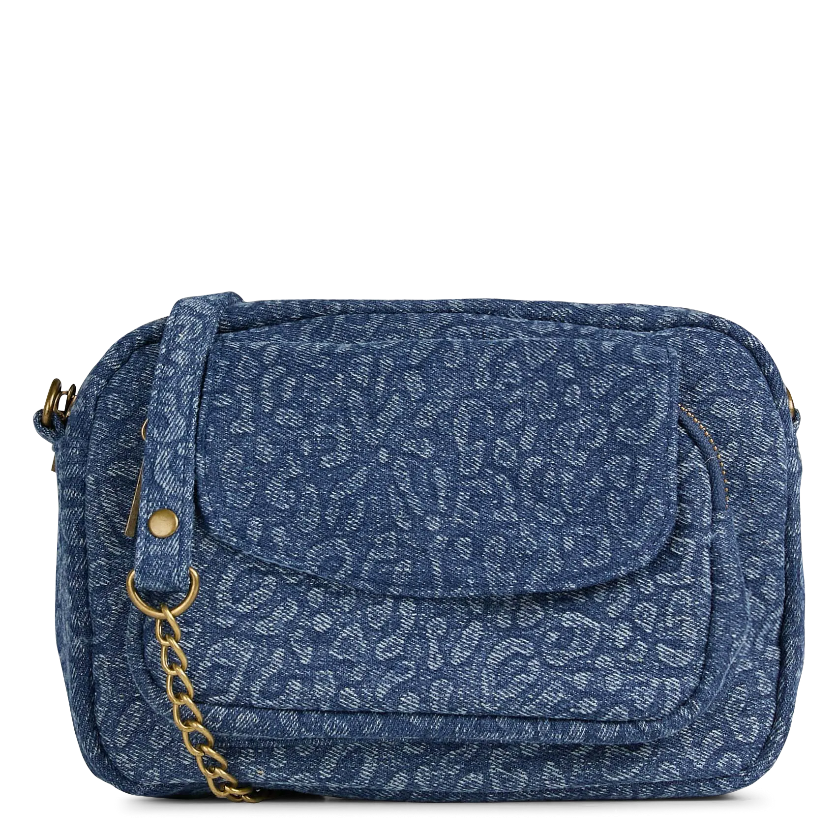 Umhängetasche aus Baumwoll-Mix Blau NAINA