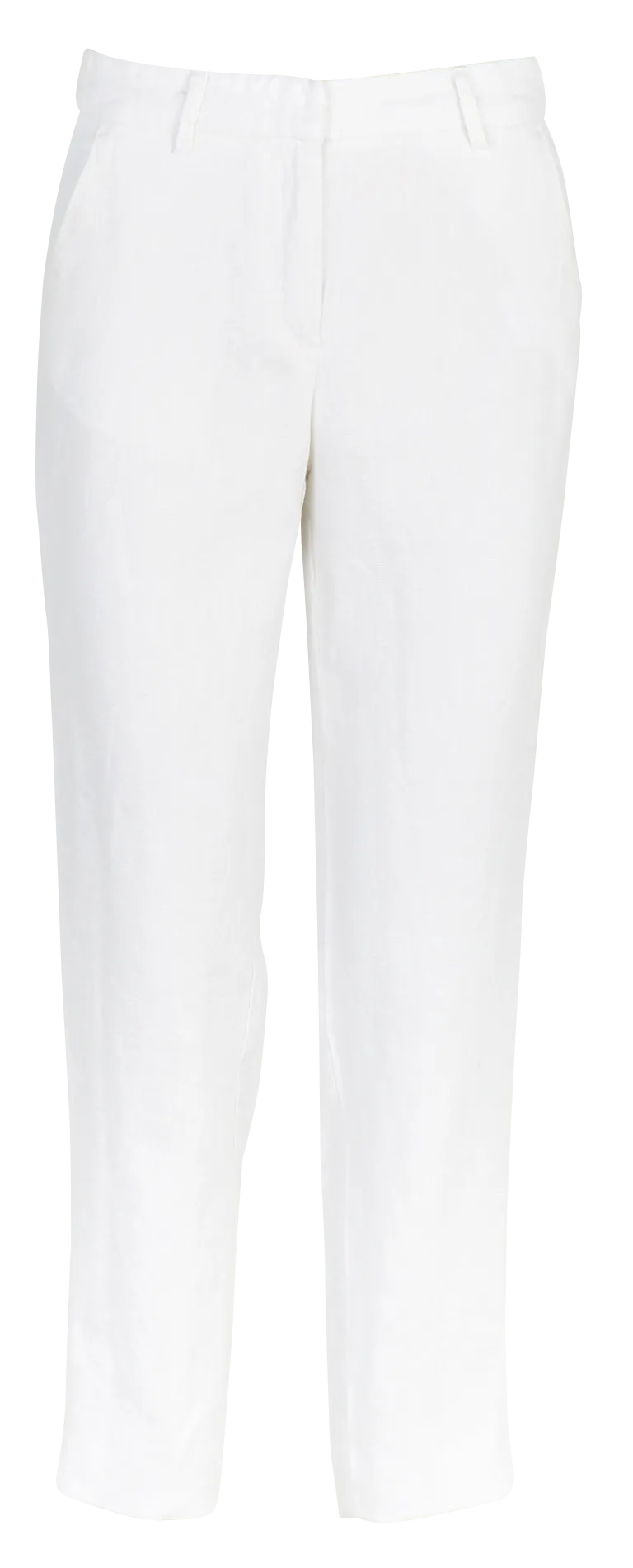 Gerade geschnittene Leinenhose Weiss PAOLO