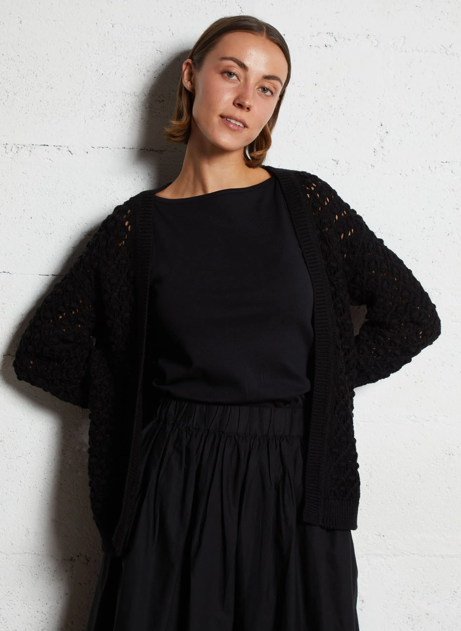 Ärmellose Jeansbluse mit klassischem Kragen Schwarz SHARON