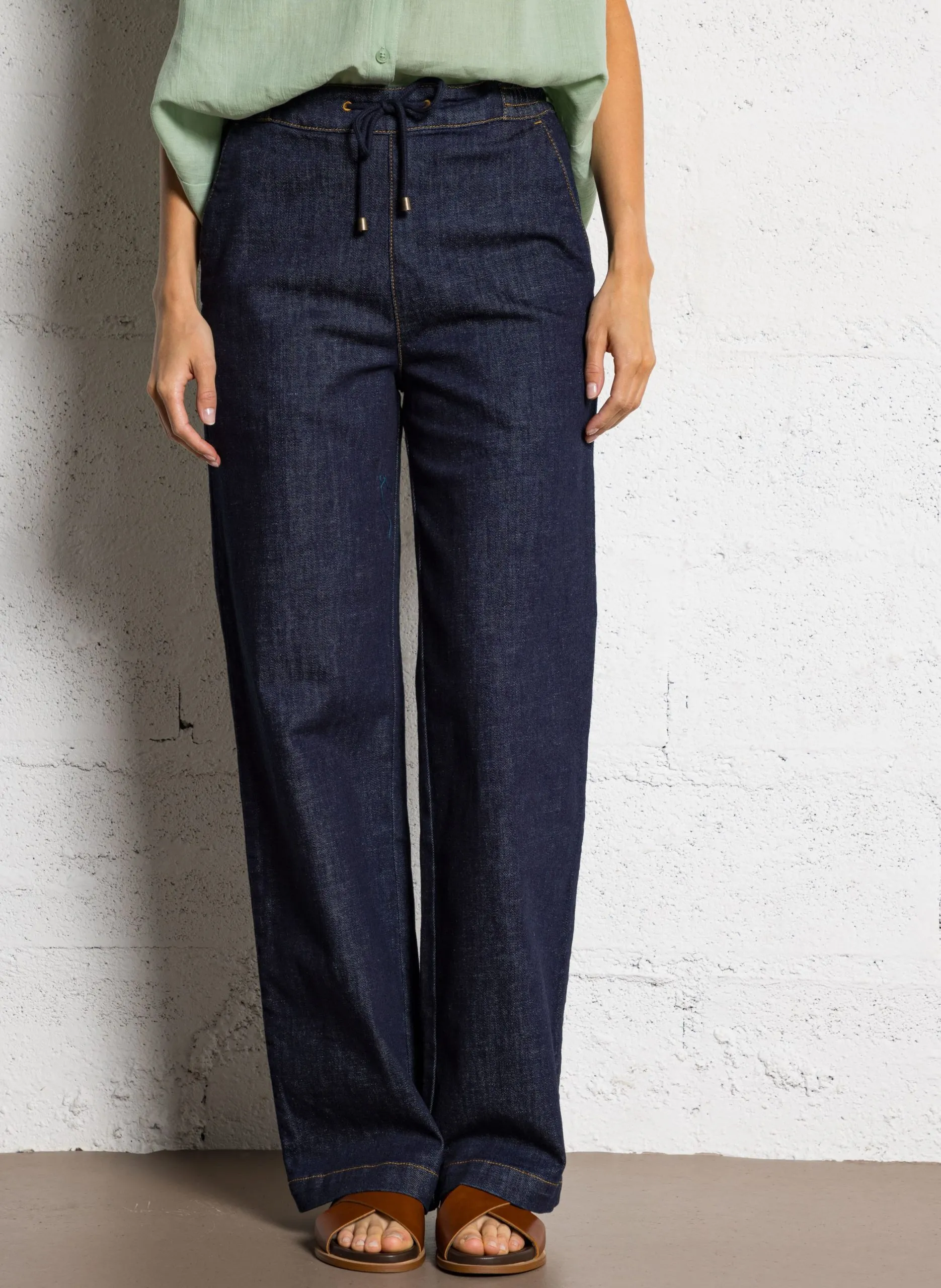 Gerade geschnittene Jeans aus Baumwoll-Mix Blau KYBELE