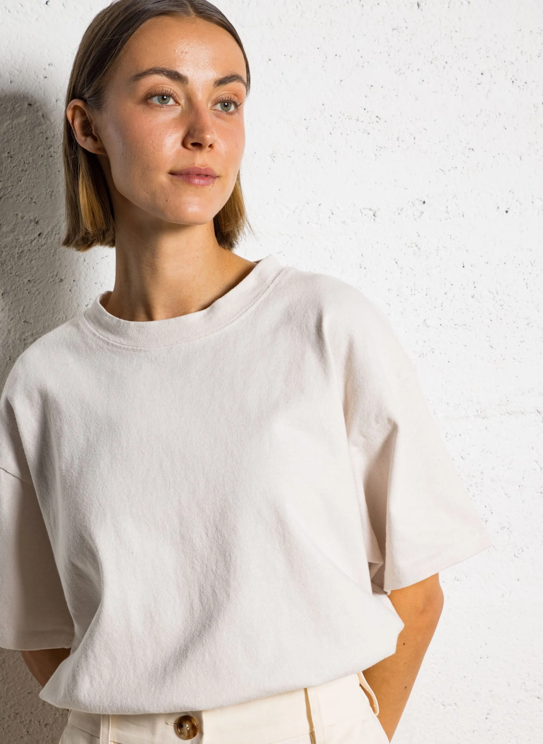 Oversize-T-Shirt aus Bio-Baumwolle Weiss TORA