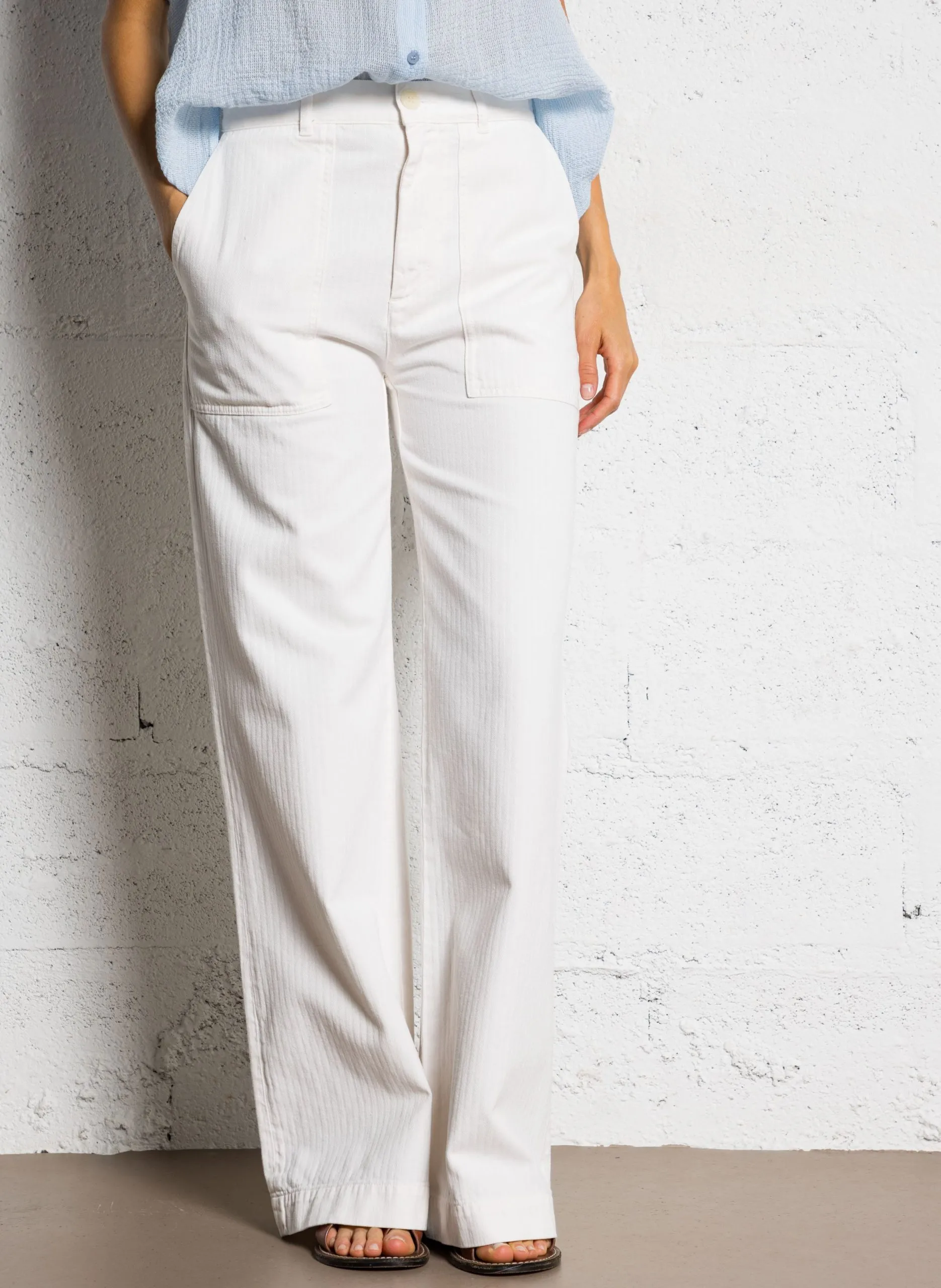 Weit geschnittene Jeans Weiss VARQUES