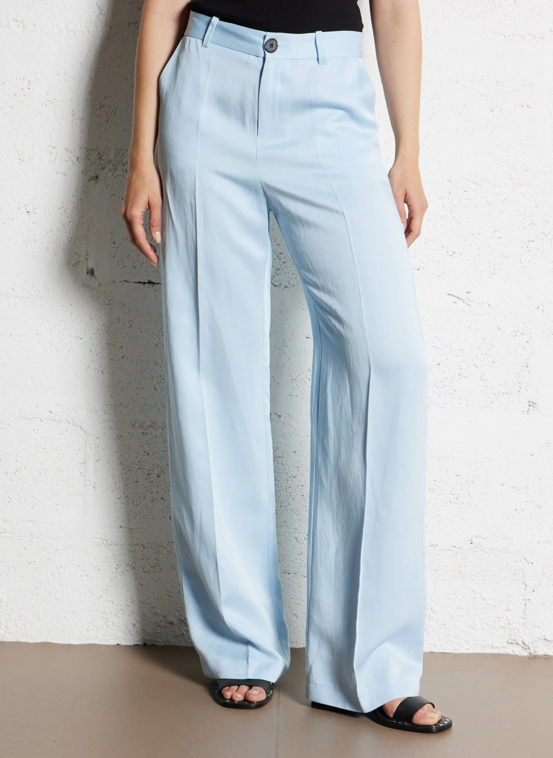 Gerade geschnittene Kostümhose Blau