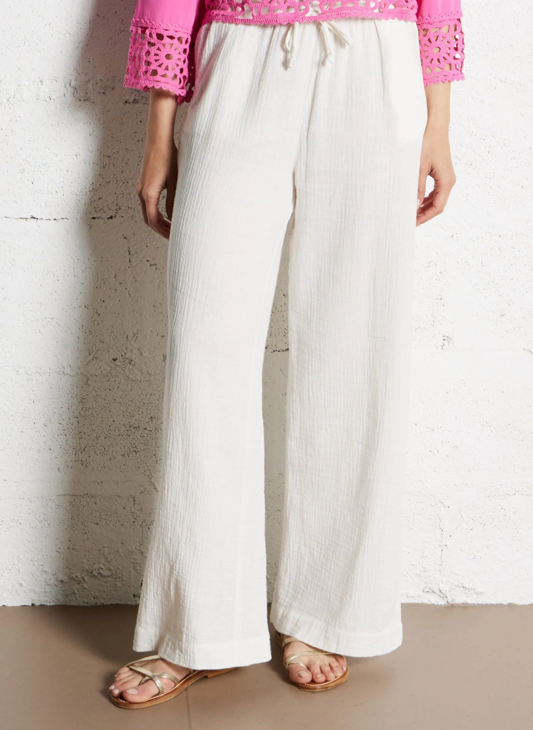 Weit geschnittene Jeans Beige PALMY