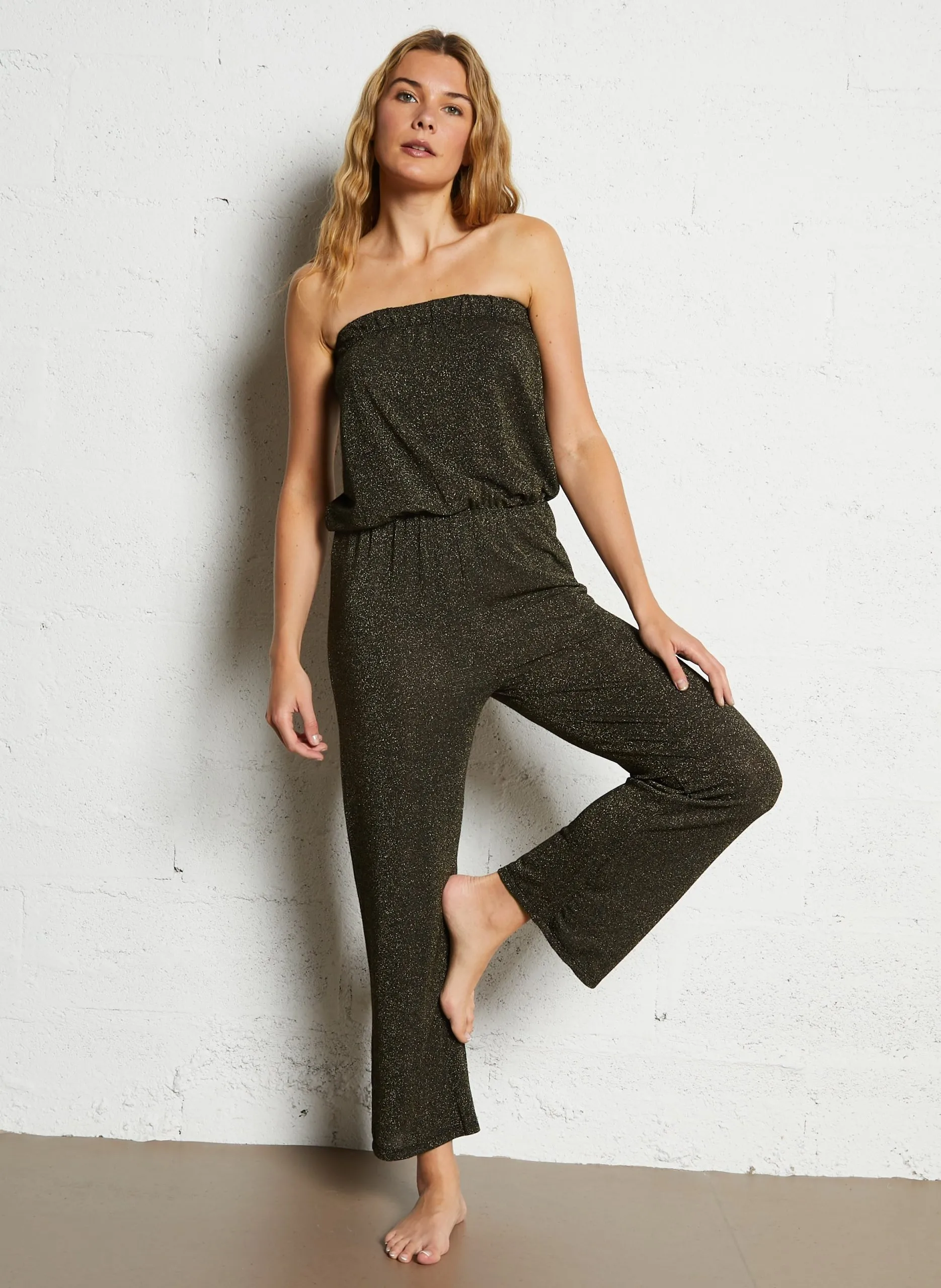 Weiter Jumpsuit Schwarz