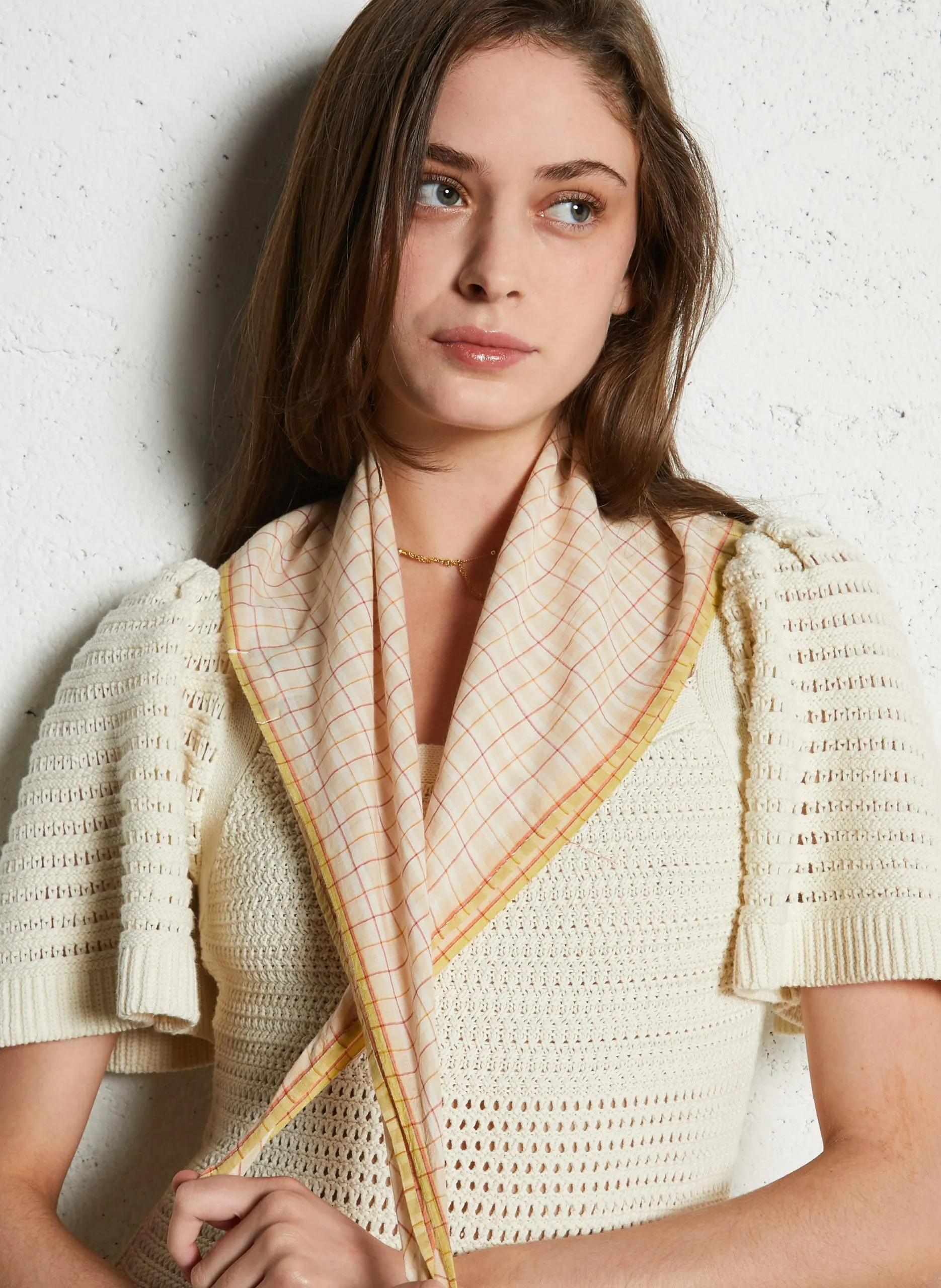 Baumwoll-Foulard Beige N°765