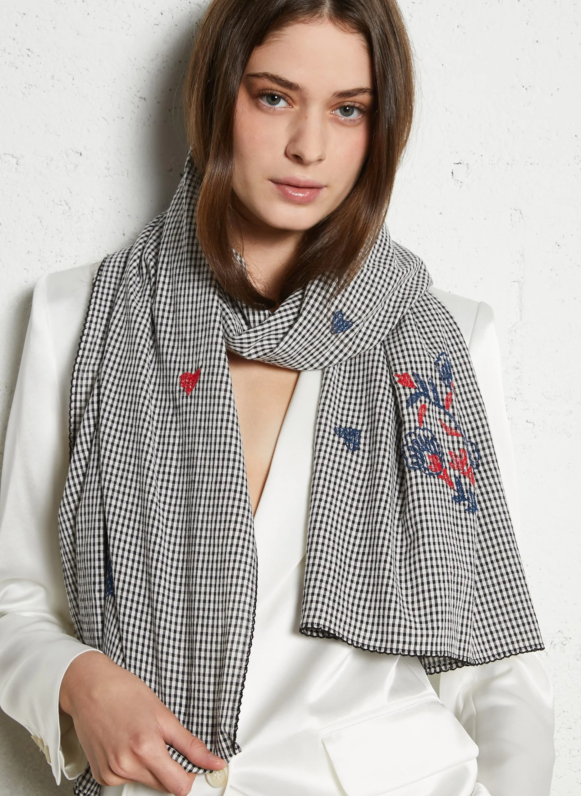 Baumwoll-Foulard Weiss