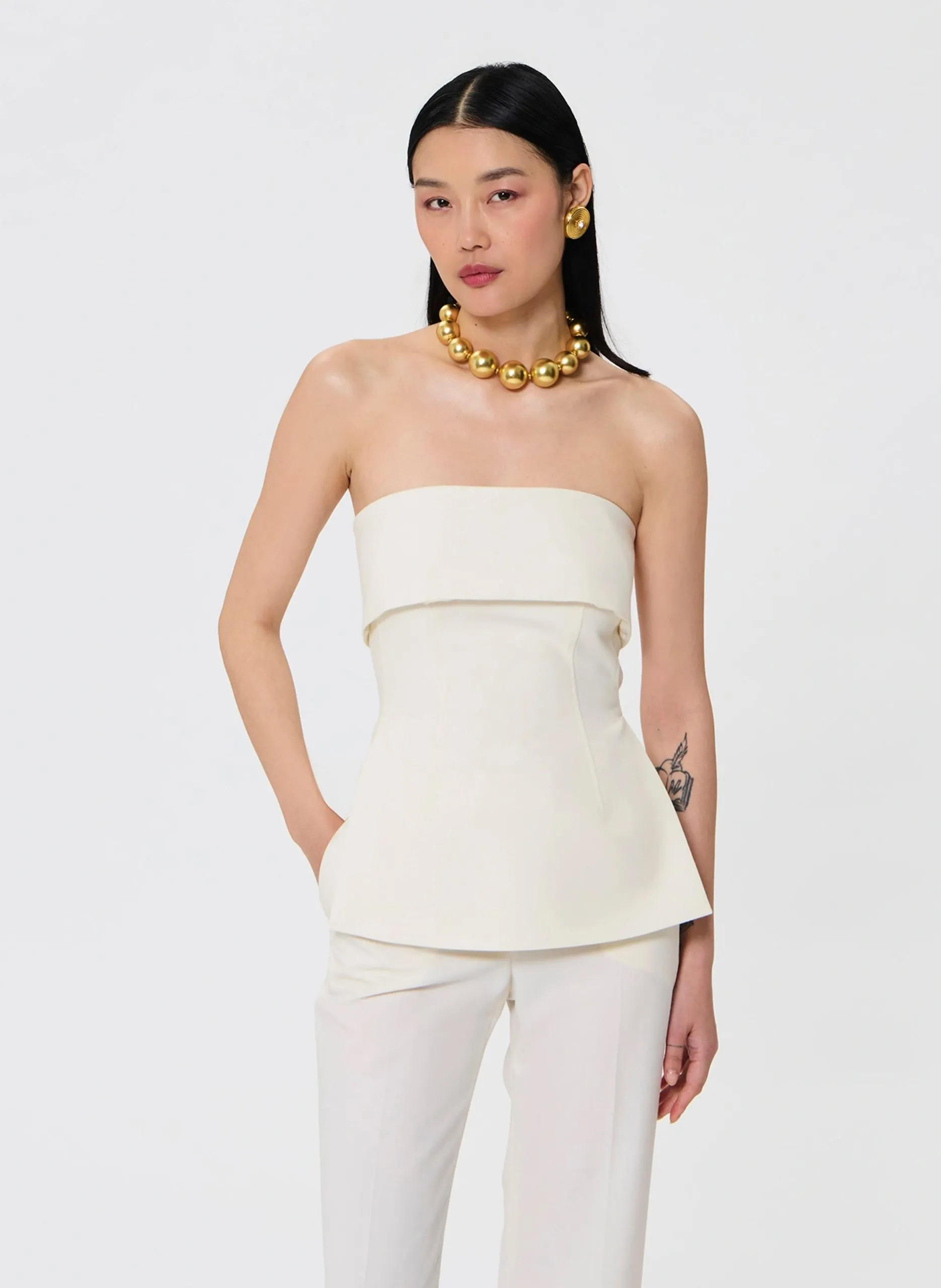 Tailliertes Bustier Beige TONNIE