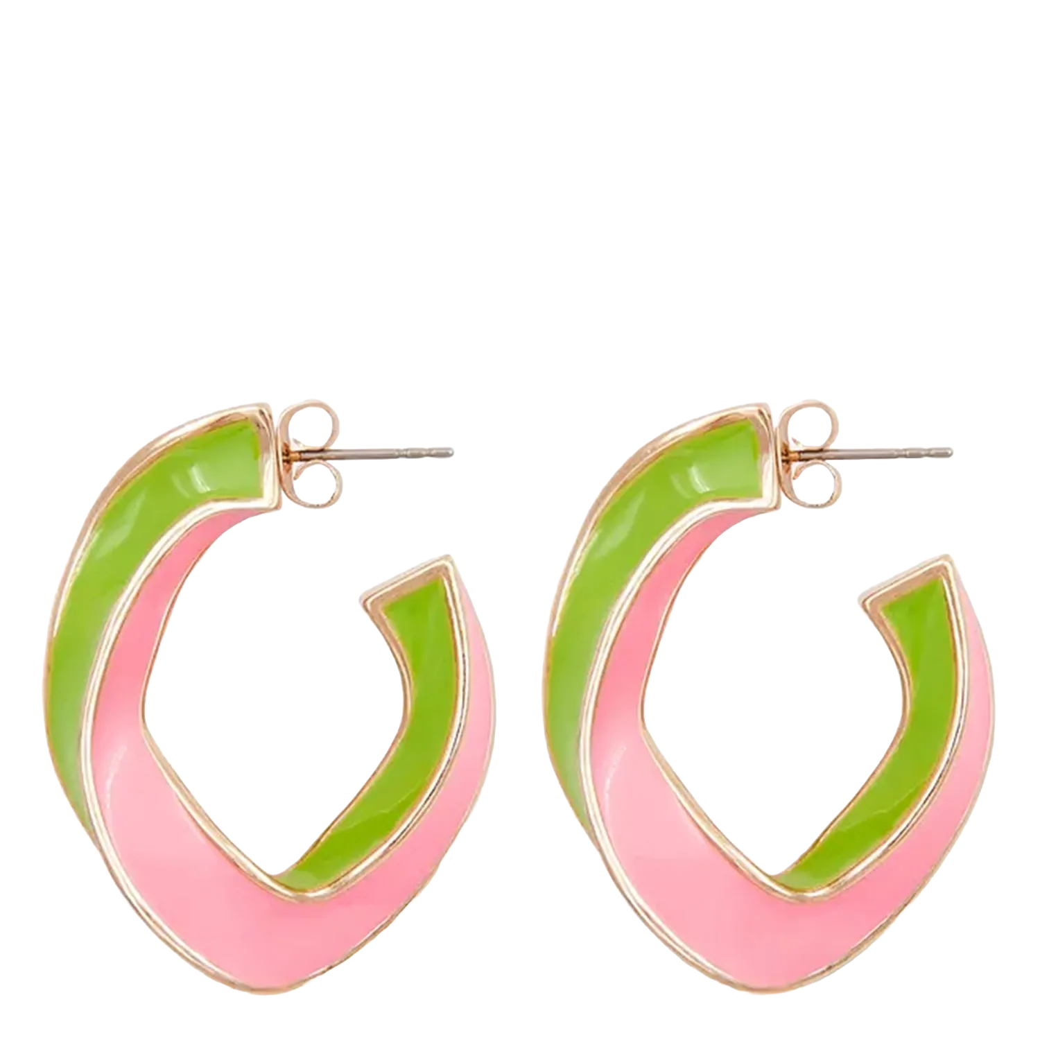 Ohrringe Creolen gestochen Grun HICOLOR