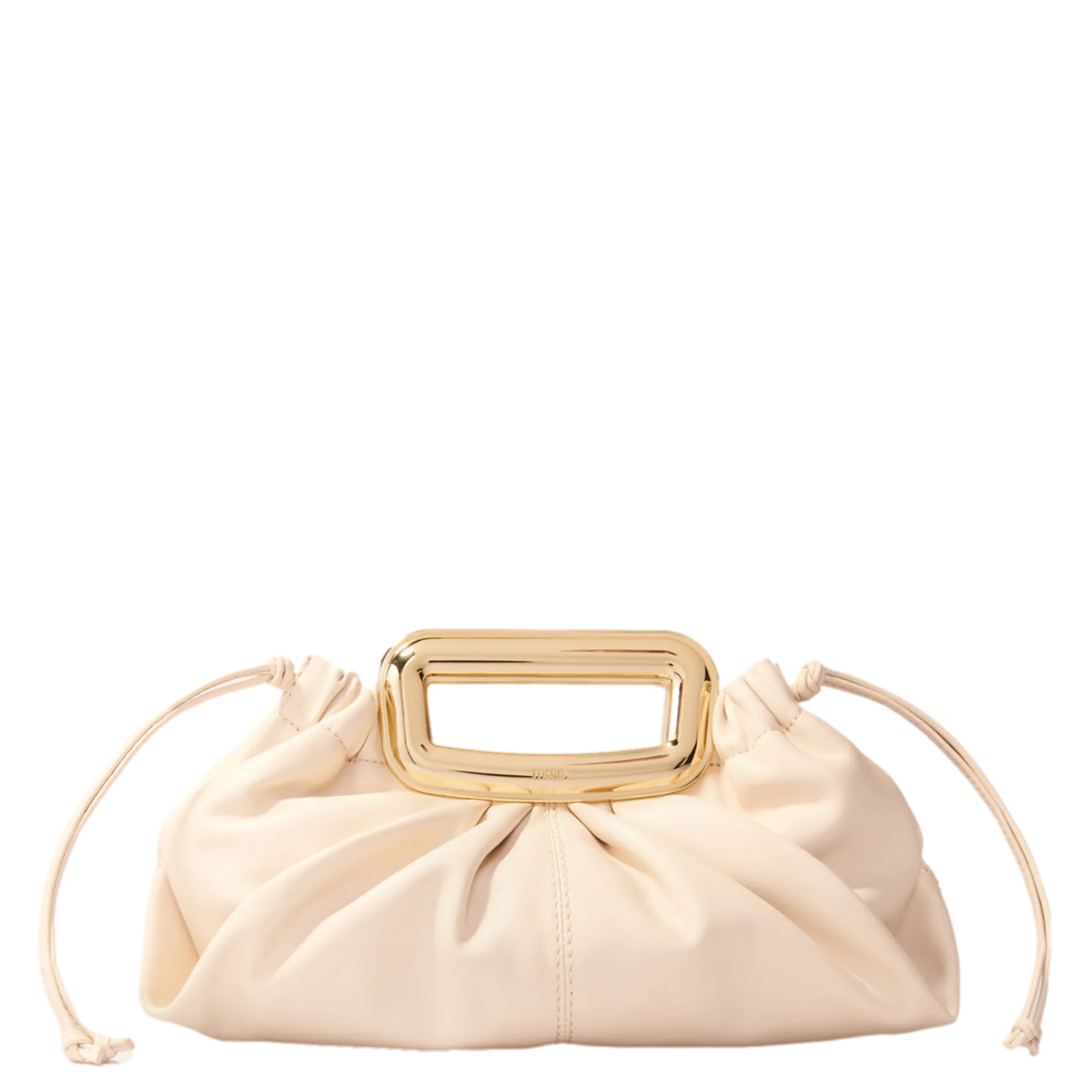 Handtasche aus Leder Beige