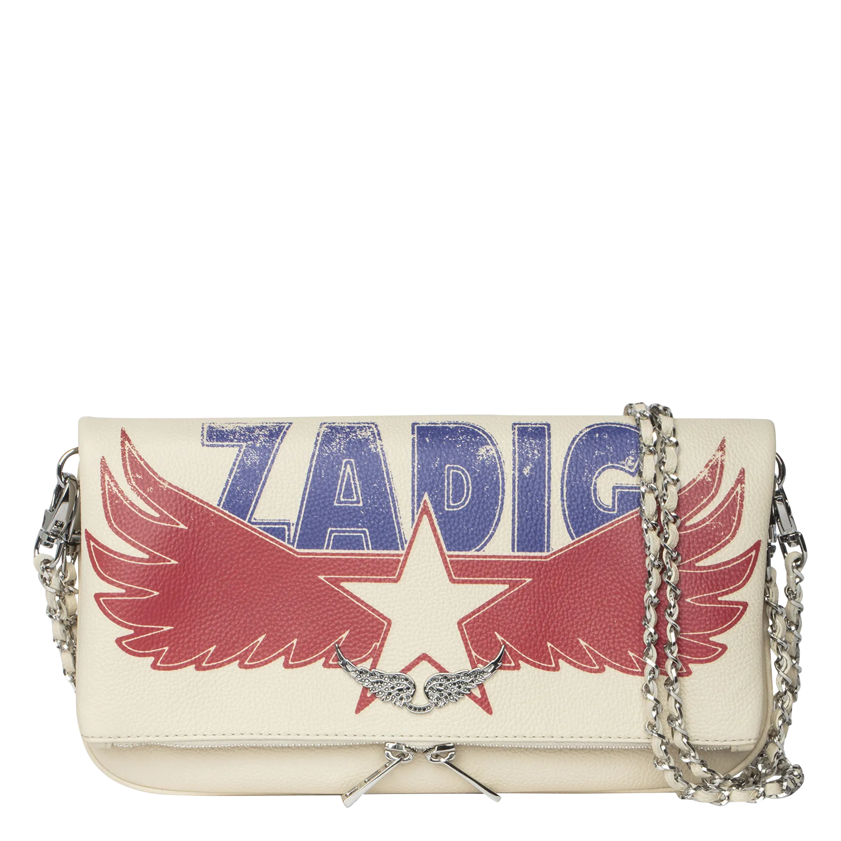 Breiter Ledergürtel mit Nieten Weiss ROCK