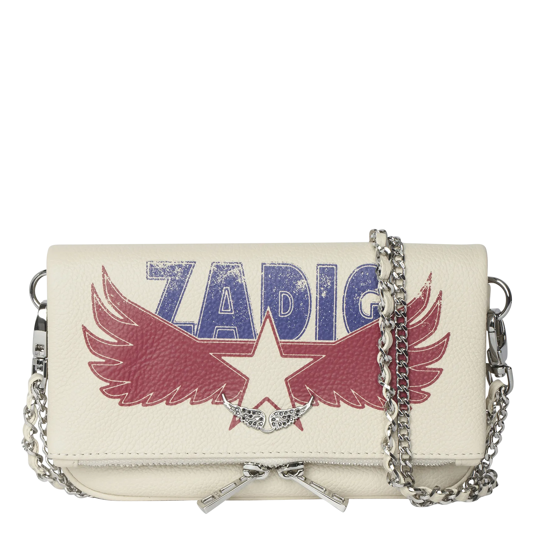 Brieftasche aus Leder Weiss ROCK NANO