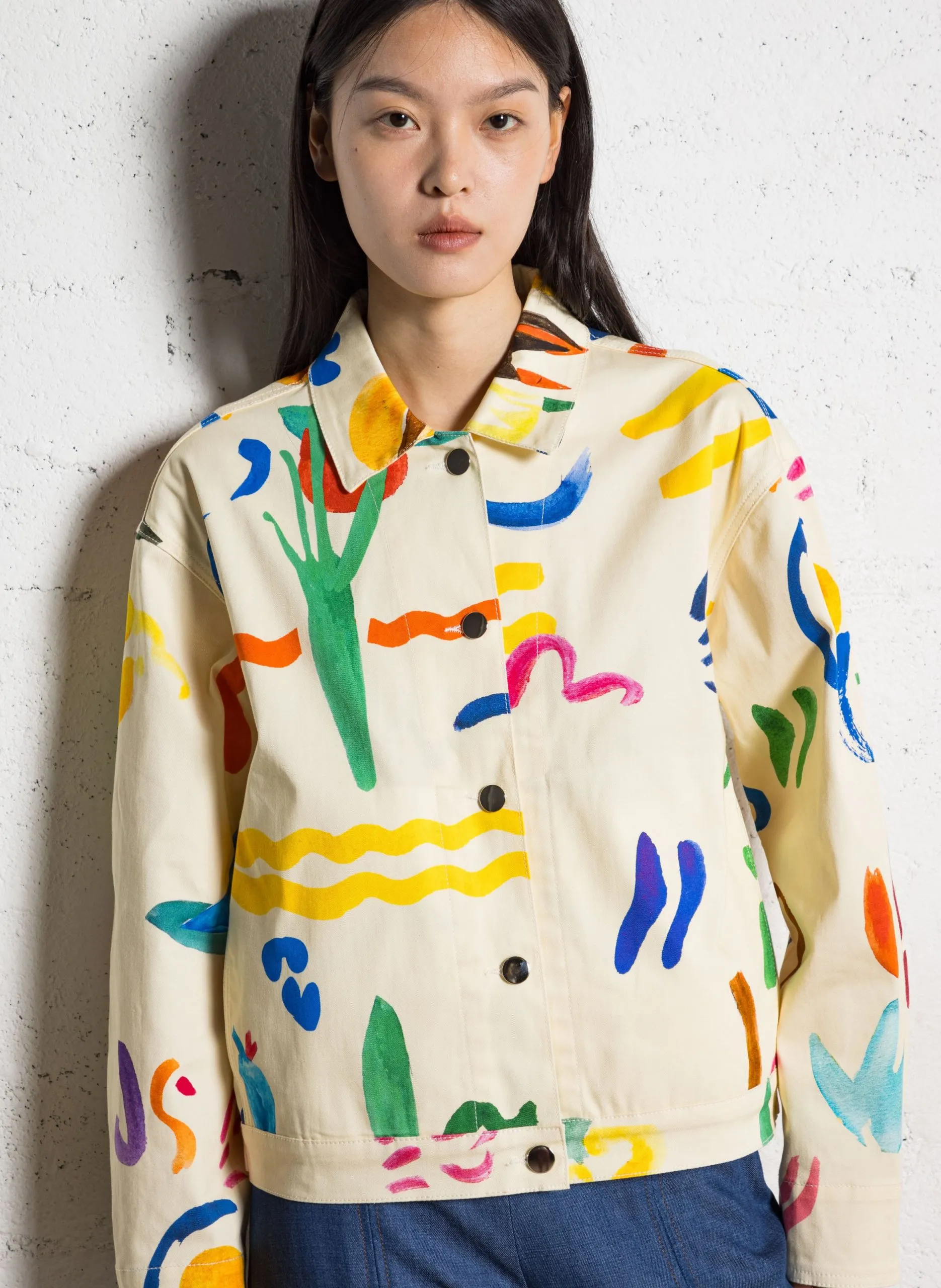 Denimjacke aus Baumwolle Mehrfarbig PRELUDE EN DO