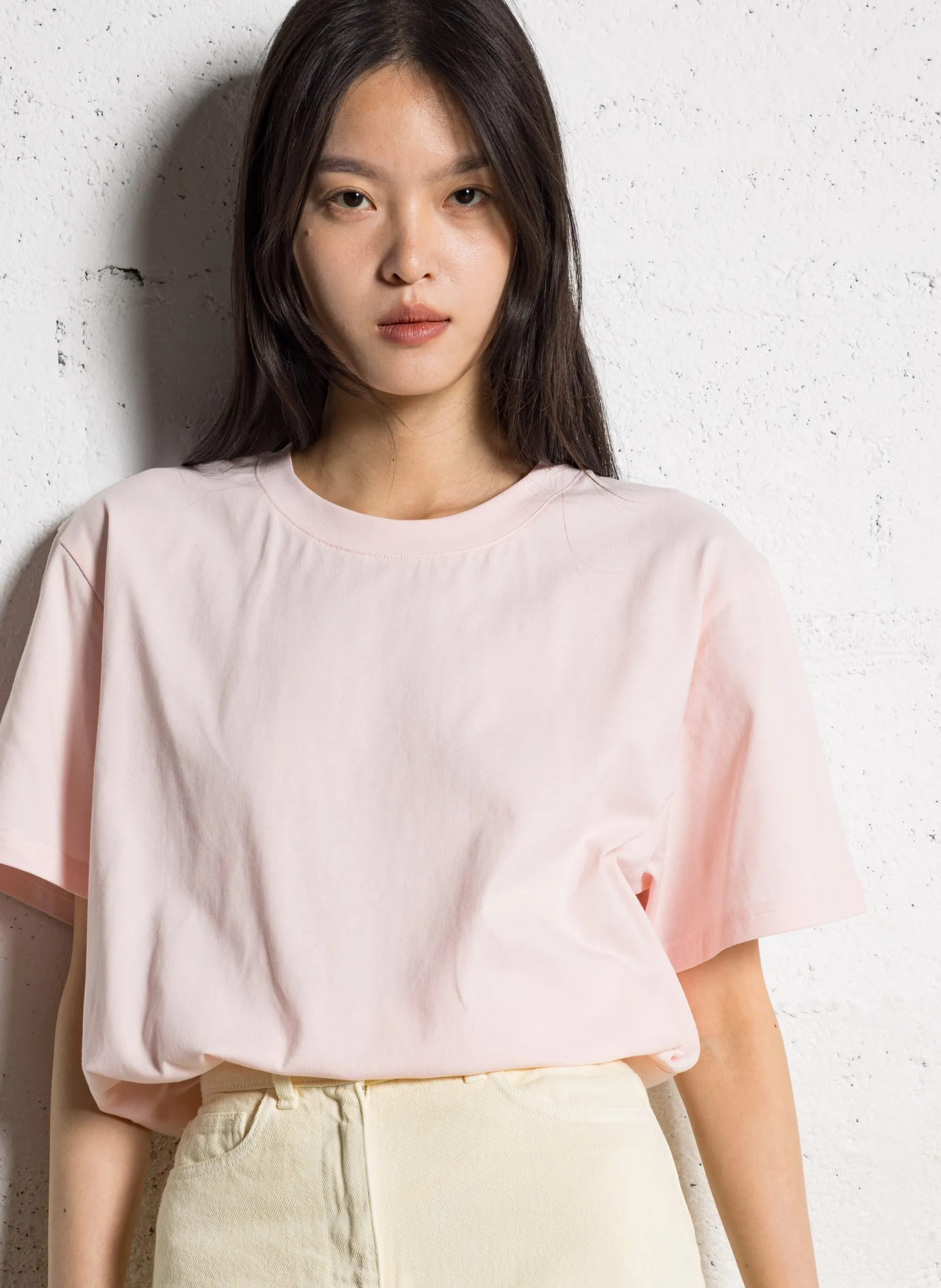 Baumwoll-Pullover mit Rundhalsausschnitt Rosa TARTAN