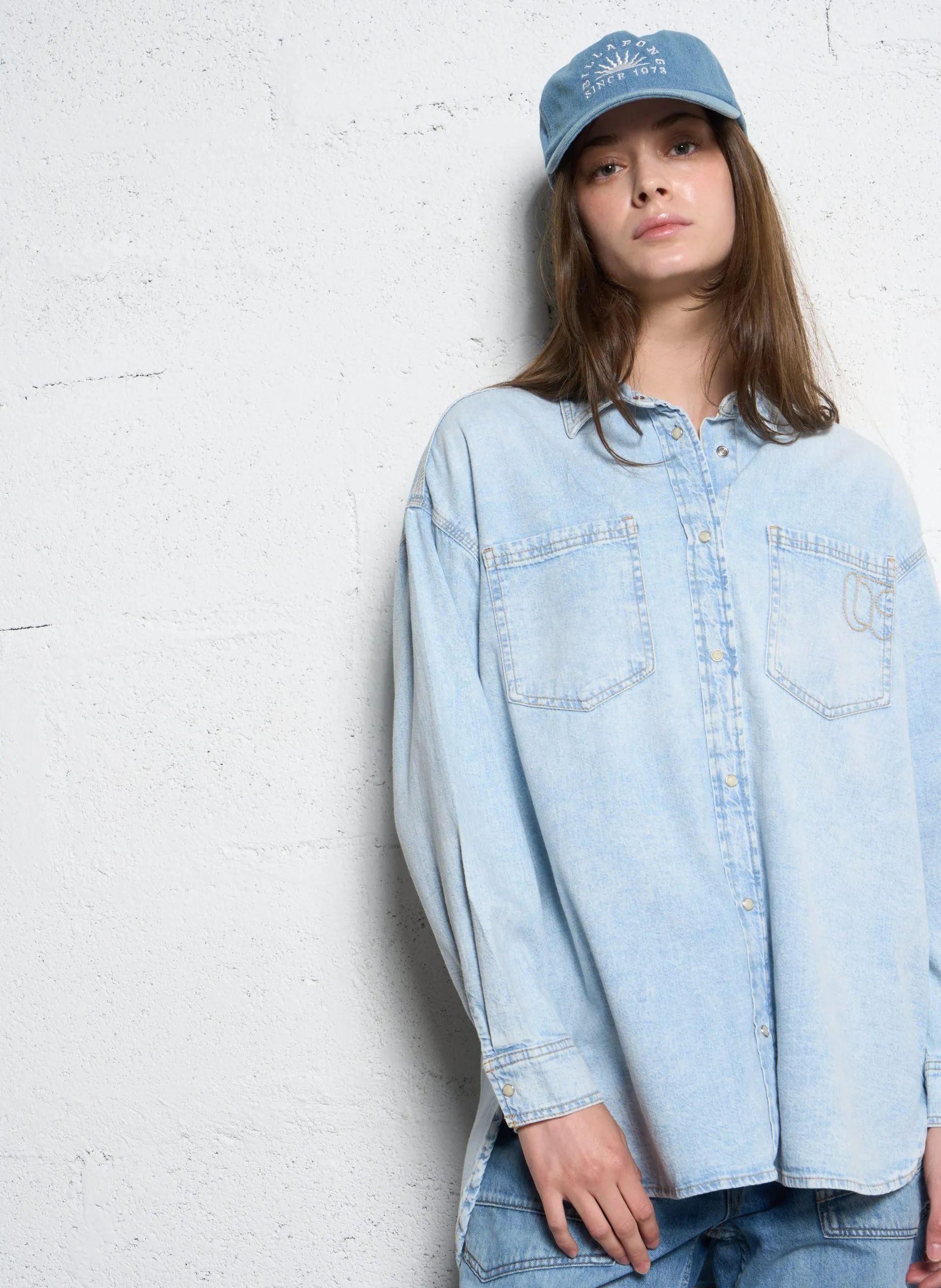 Colonel - Einfarbiges Hemd Blau TULIPE