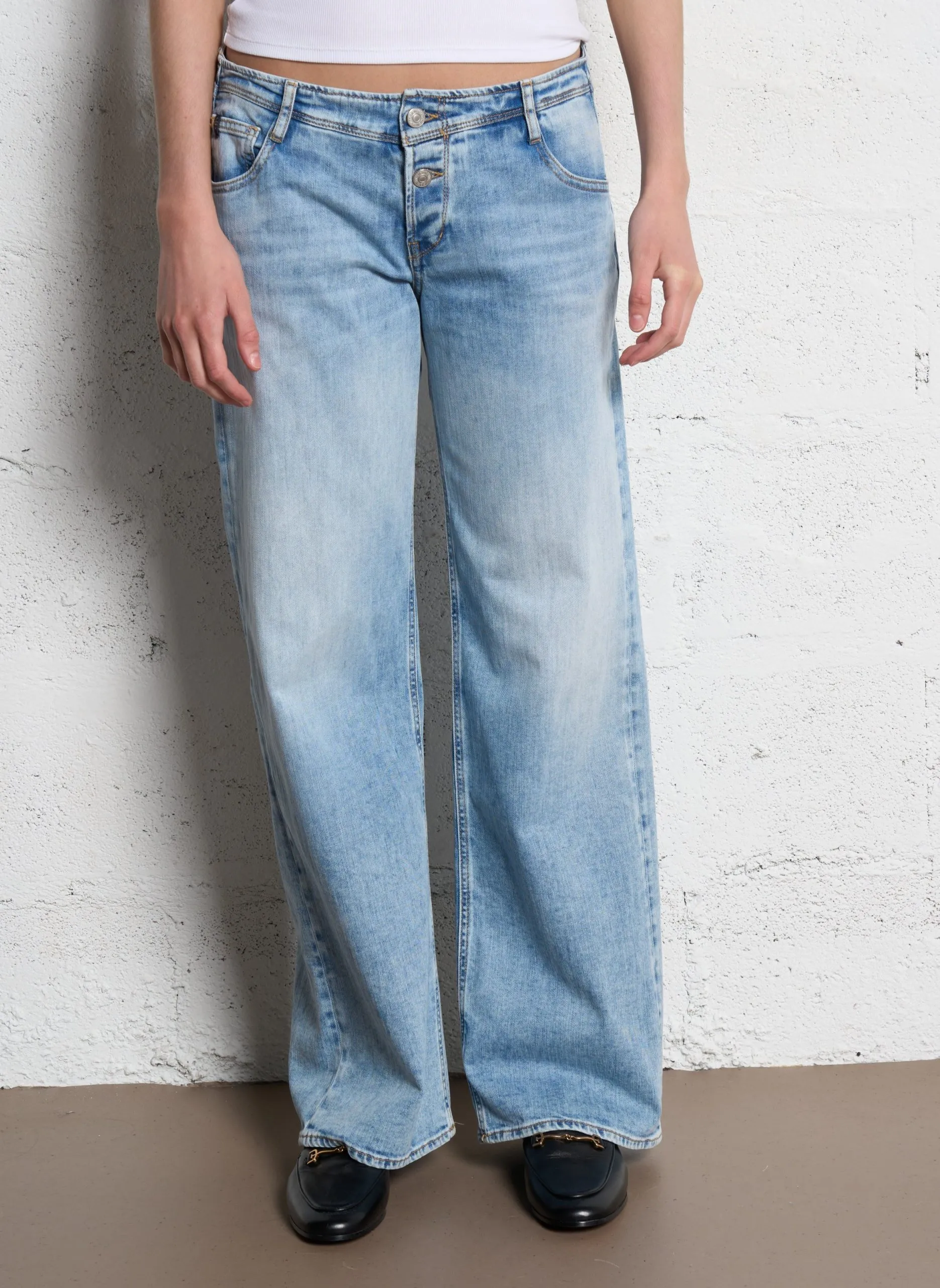 Gerade geschnittene Jeans aus Baumwoll-Mix Blau LAURYN