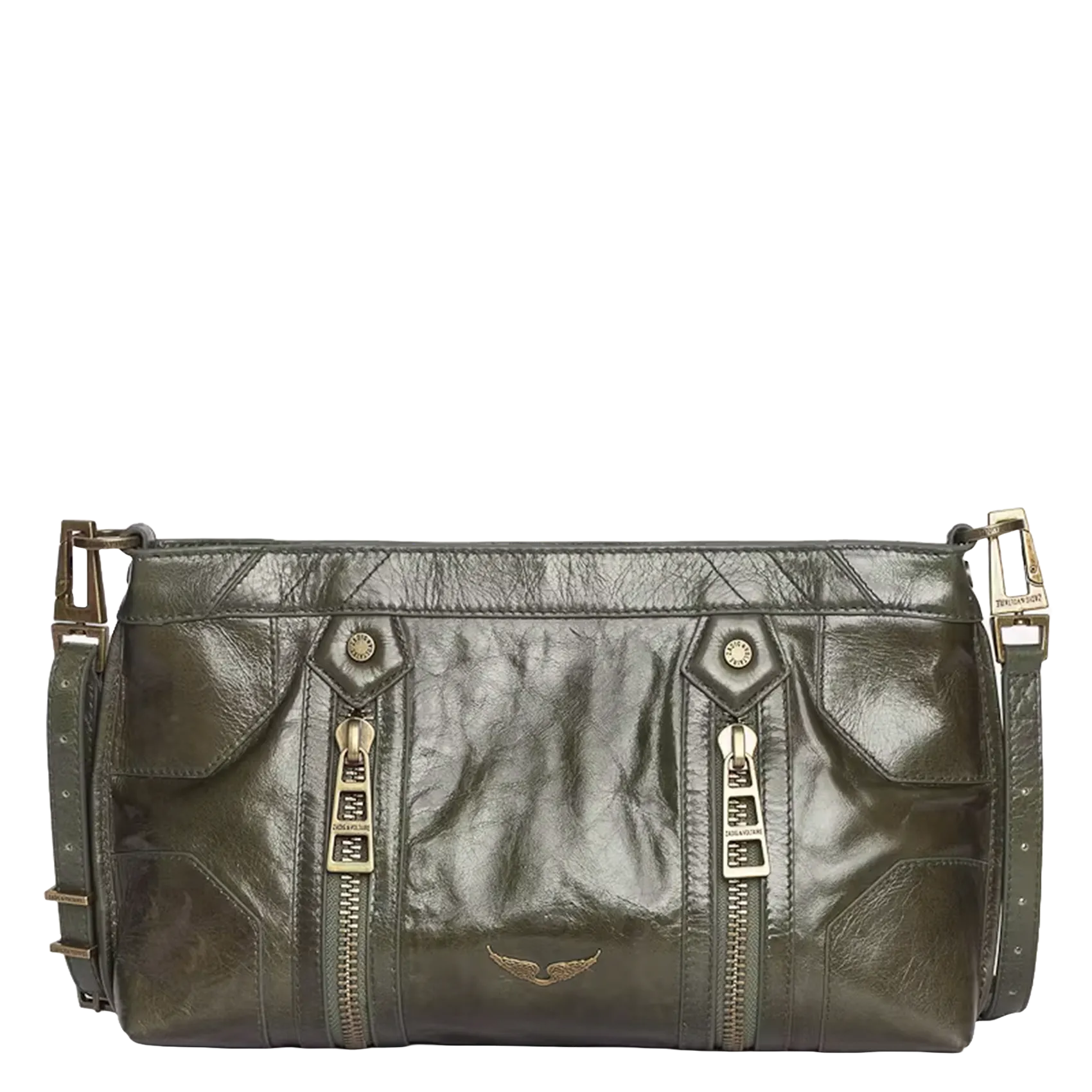 Umhängetasche aus Lackleder Grun SUNNY MOODY