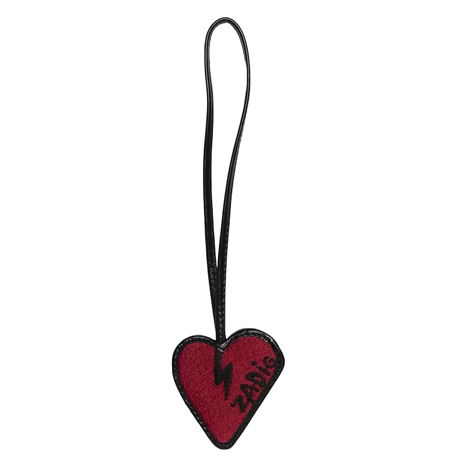 Herzanhänger aus Leder Schwarz FLASH