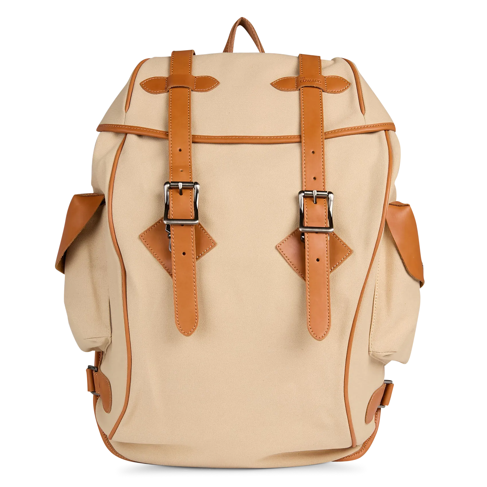 Rucksack aus zweifarbigem Leder Braun OMEGA